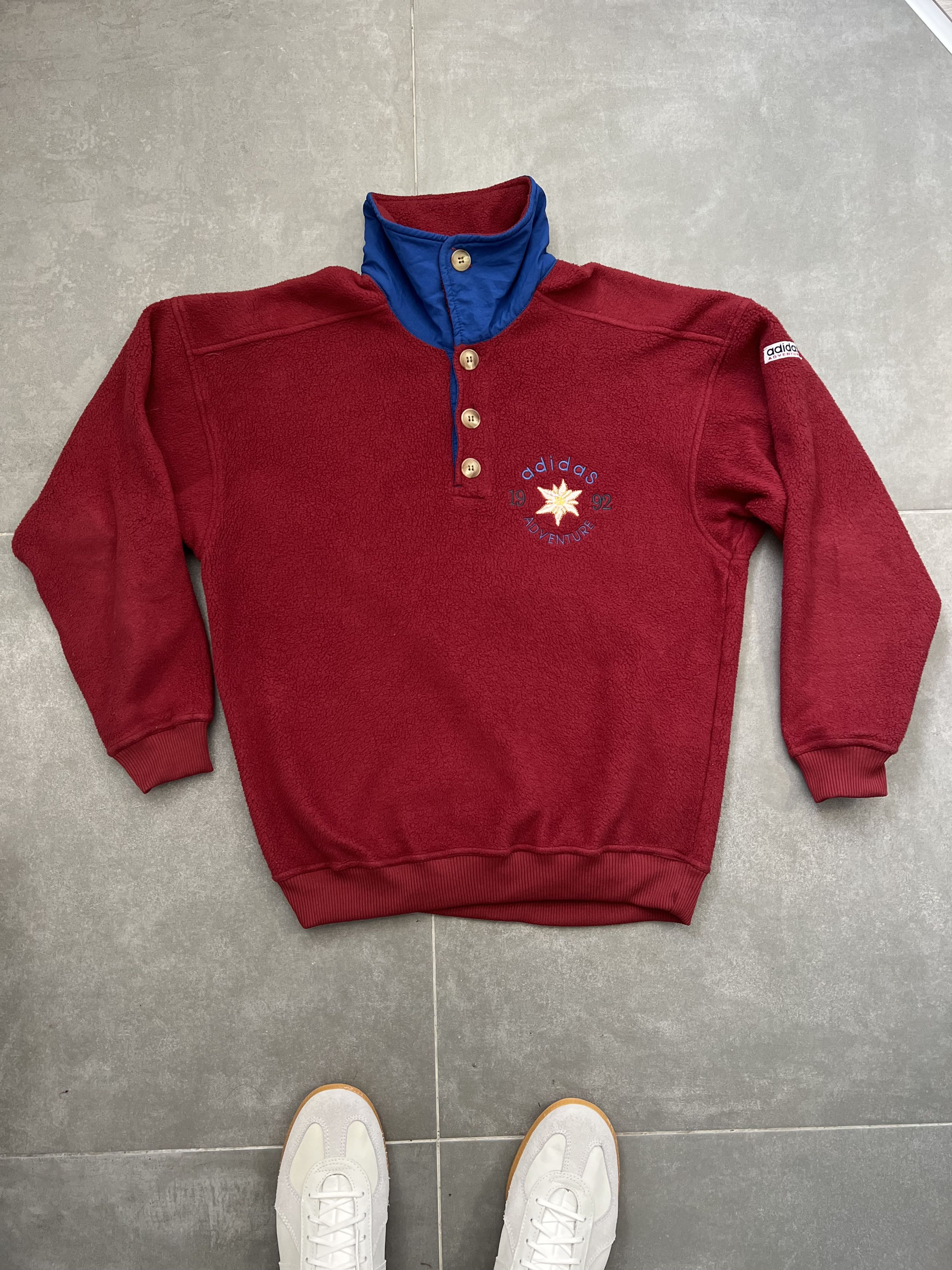 Adidas Vintage 1992 Adidas Adventure Fleece sweatshirt Size US S / EU 44-46 / 1 - 1 Thumbnail
