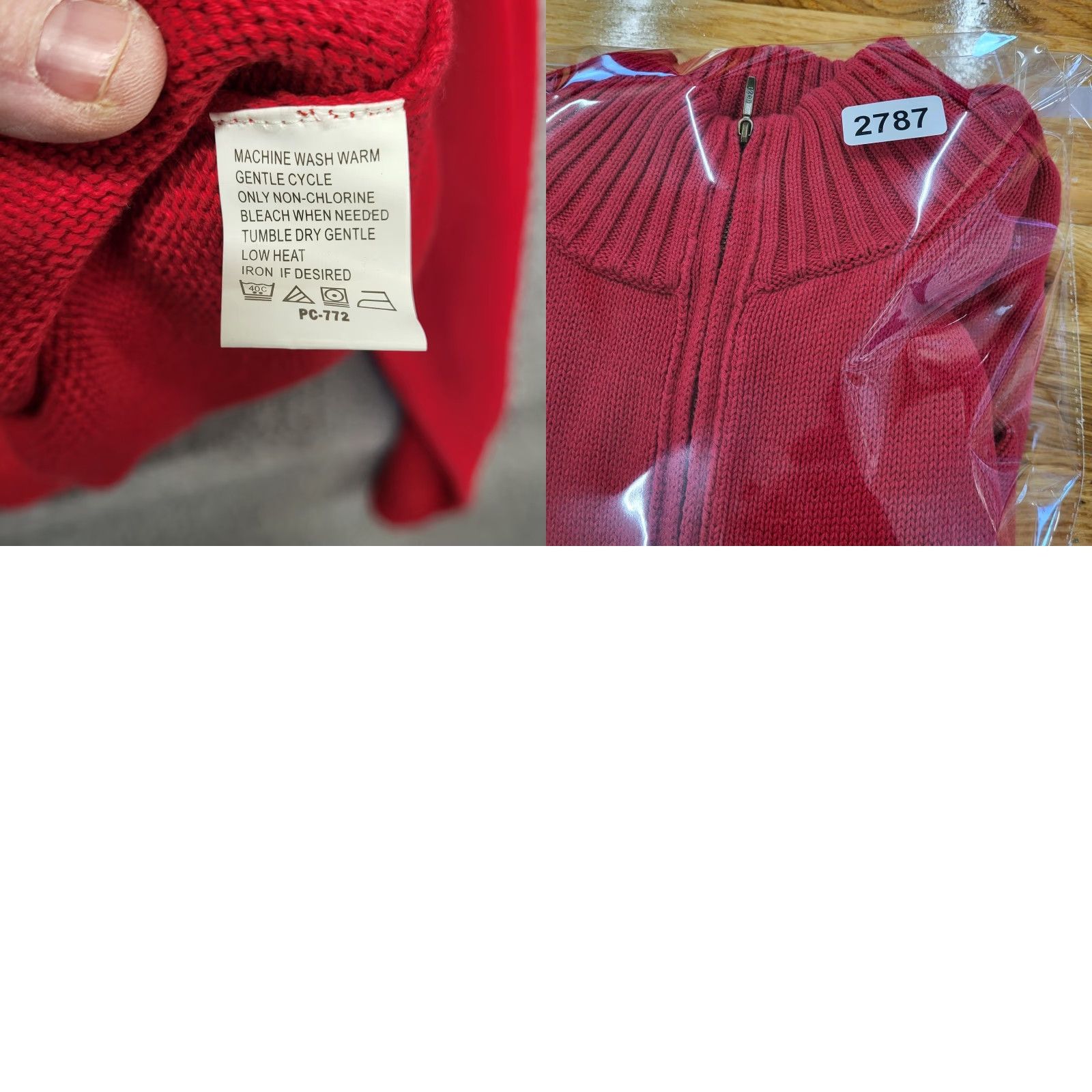 Izod VINTAGE is not applicable; IZOD Sweater Mens XL Red Knit Cotton 1/4 Zip Pullover Long Sleeve Modern Classic Size US XL / EU 56 / 4 - 9 Thumbnail