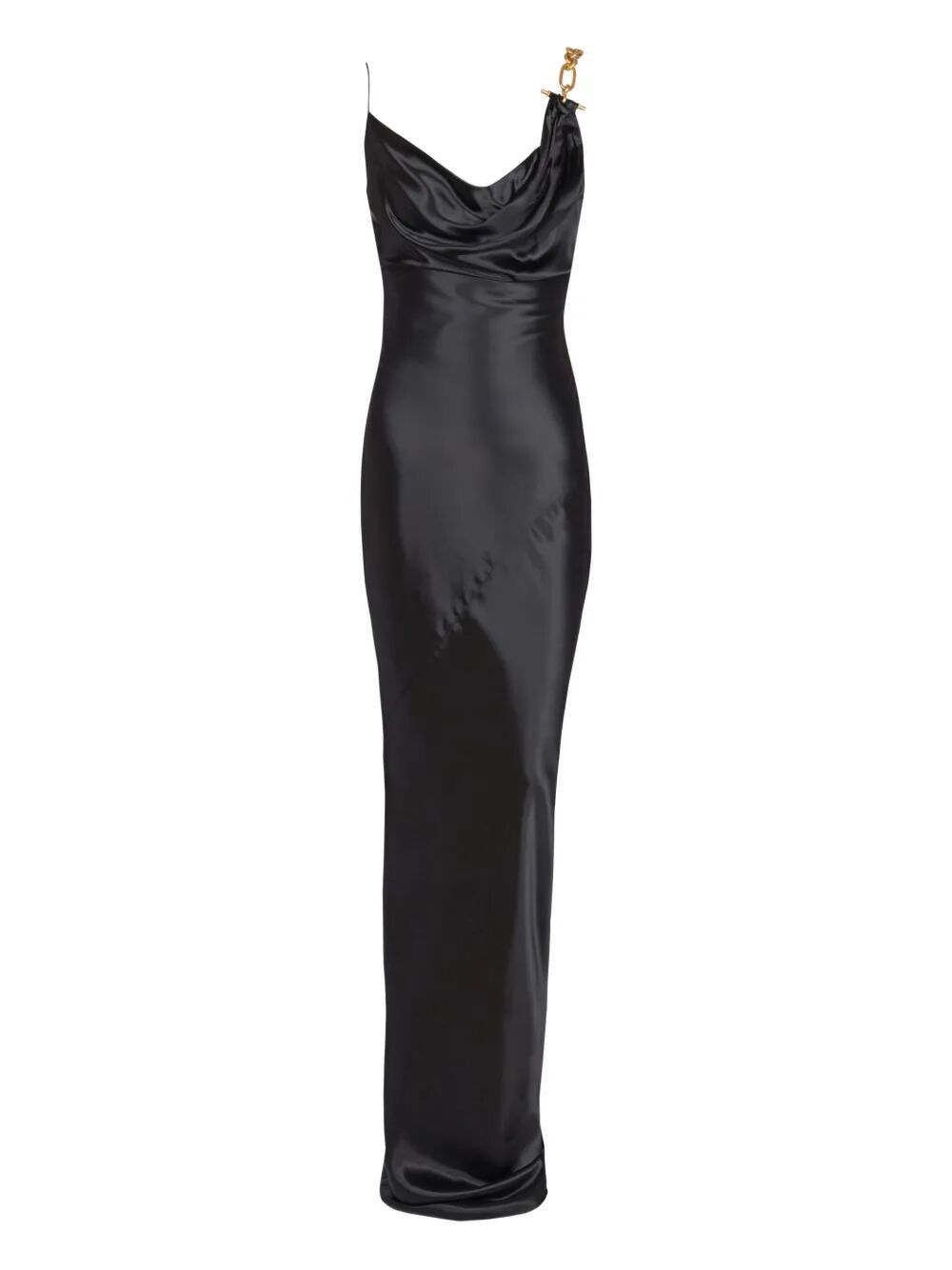 Balmain THIN STRAPS GOLD DETAIL SATIN DRESS Size M / US 6-8 / IT 42-44 - 1 Thumbnail