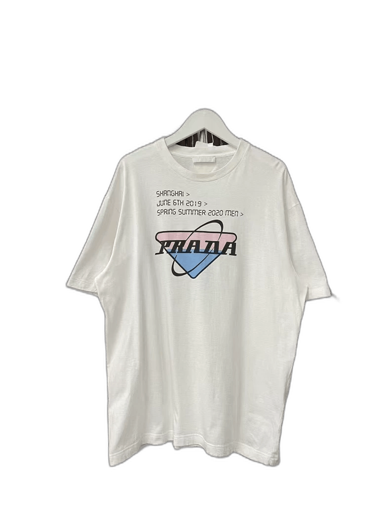 Prada Prada Short Sleeve White T-Shirt Size US L / EU 52-54 / 3 - 1 Thumbnail
