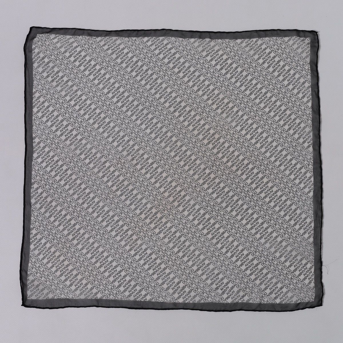 Dolce & Gabbana Dolce Gabbana Silk Small Scarf Bag Hair Grey Monogram Logo Size ONE SIZE - 1 Thumbnail