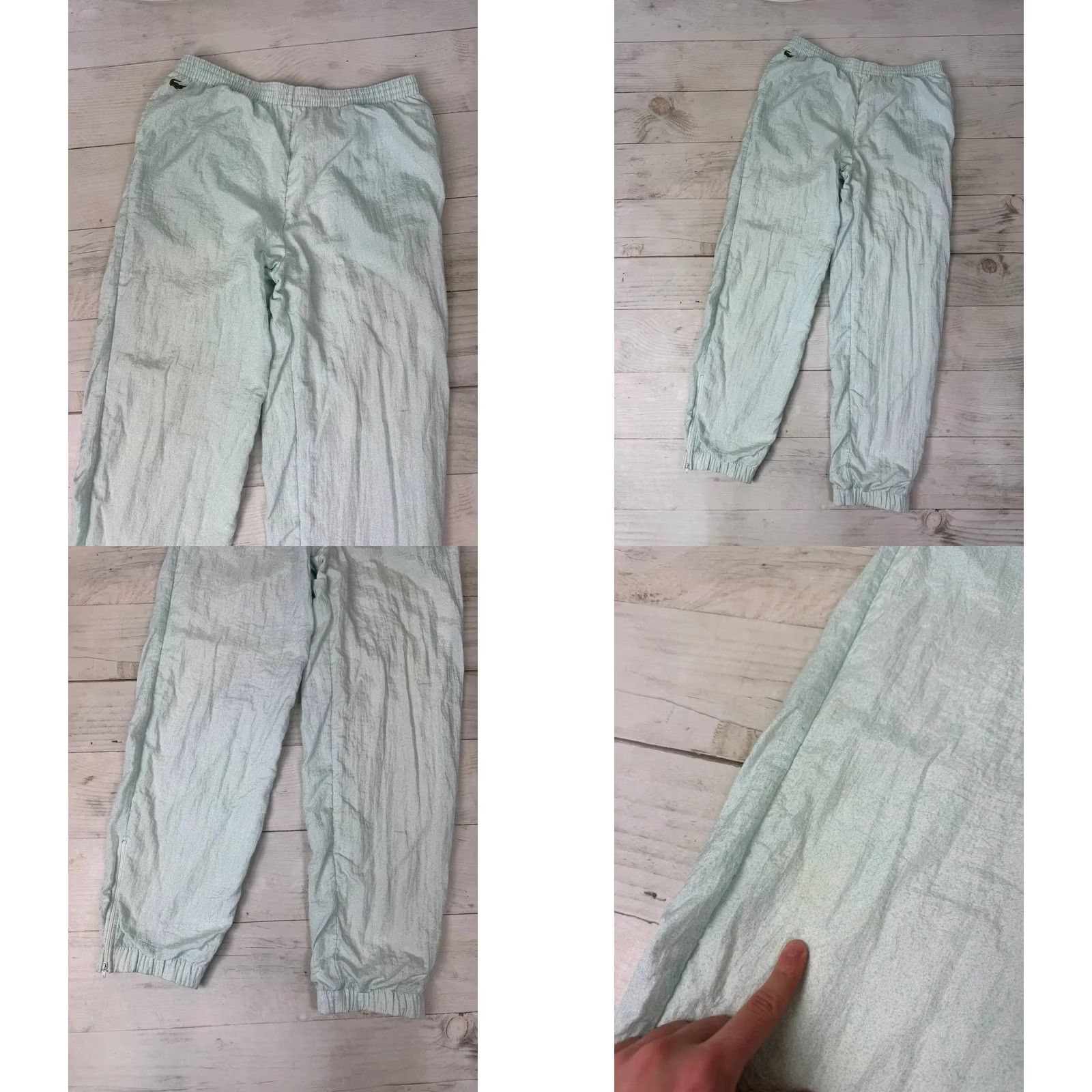 Lacoste VINTAGE Lacoste Nylon 90s Track Suit Jacket And Pants Mens Size S Green Track Suit Size 36R - 9 Thumbnail