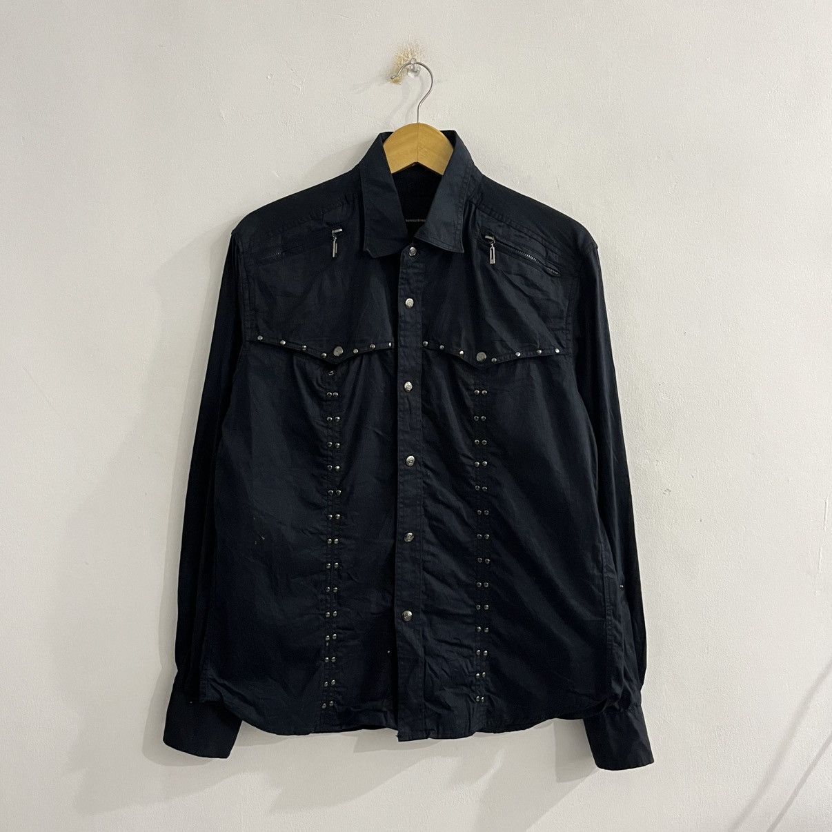 Japanese Brand Bareback Real Adress Studded Gothic Shirt Size US L / EU 52-54 / 3 - 1 Thumbnail