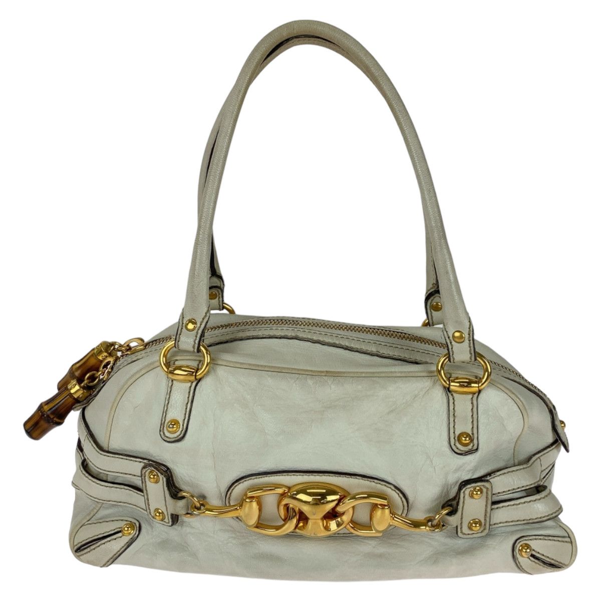 Gucci Gucci Bamboo Horsebit Leather Handbag 159399 Leather Handbag 159399 in Very Good Condition