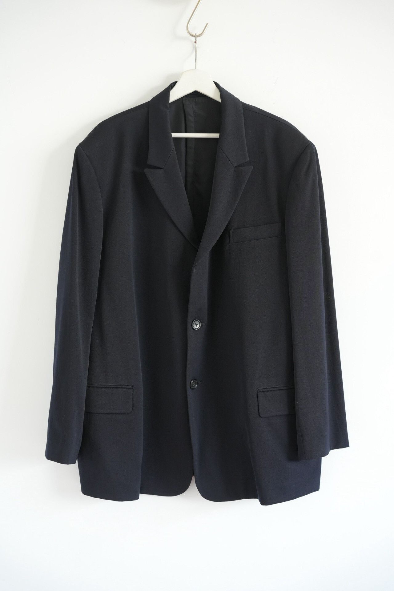 Yohji Yamamoto Yohji Yamamoto Black Wool Suit Jacket Size US S / EU 44-46 / 1 - 1 Thumbnail