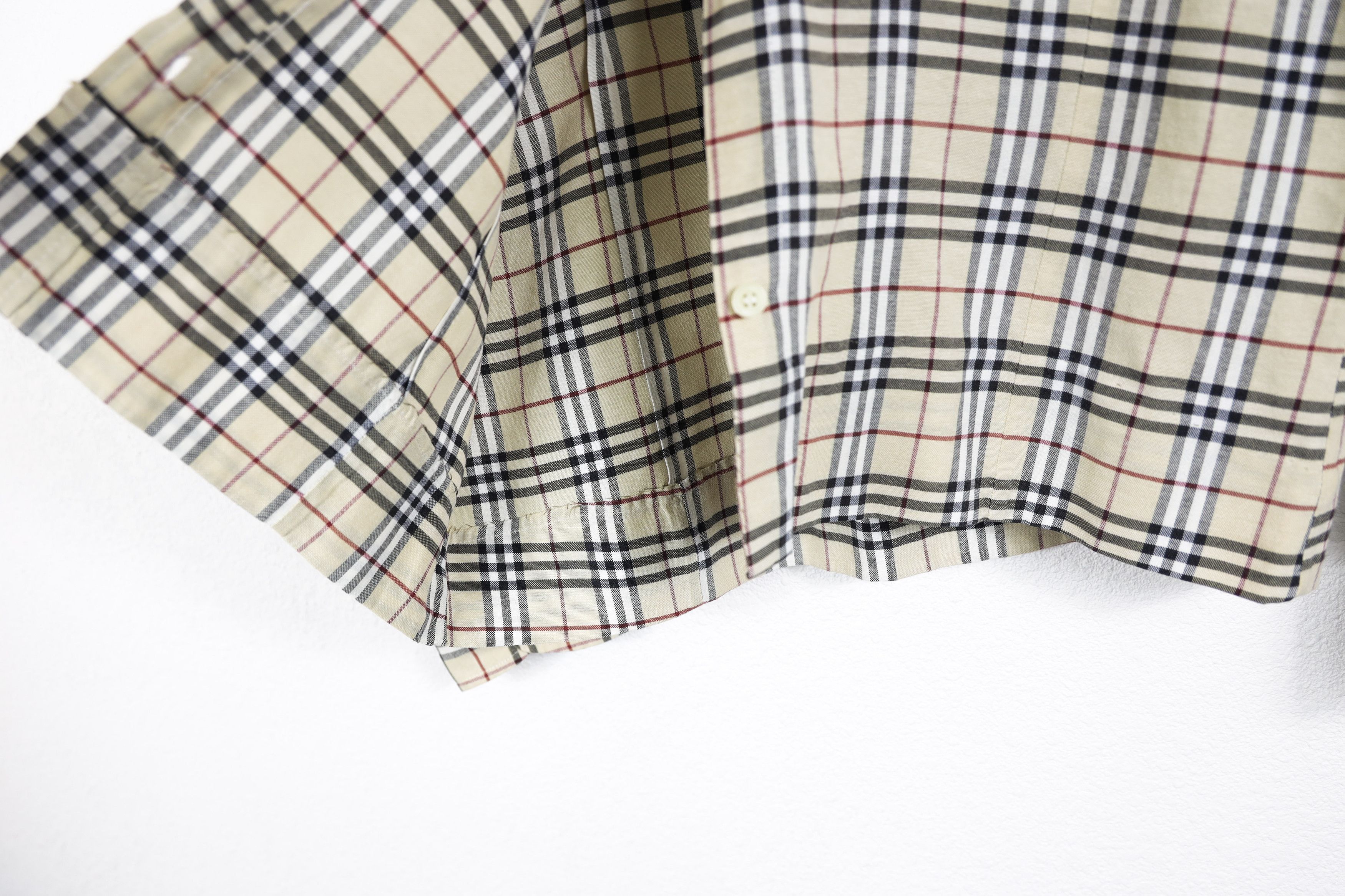 Burberry × Vintage Vintage Burberry Beige Nova Check Long Sleeve Shirt Size L / US 10 / IT 46 - 5 Thumbnail