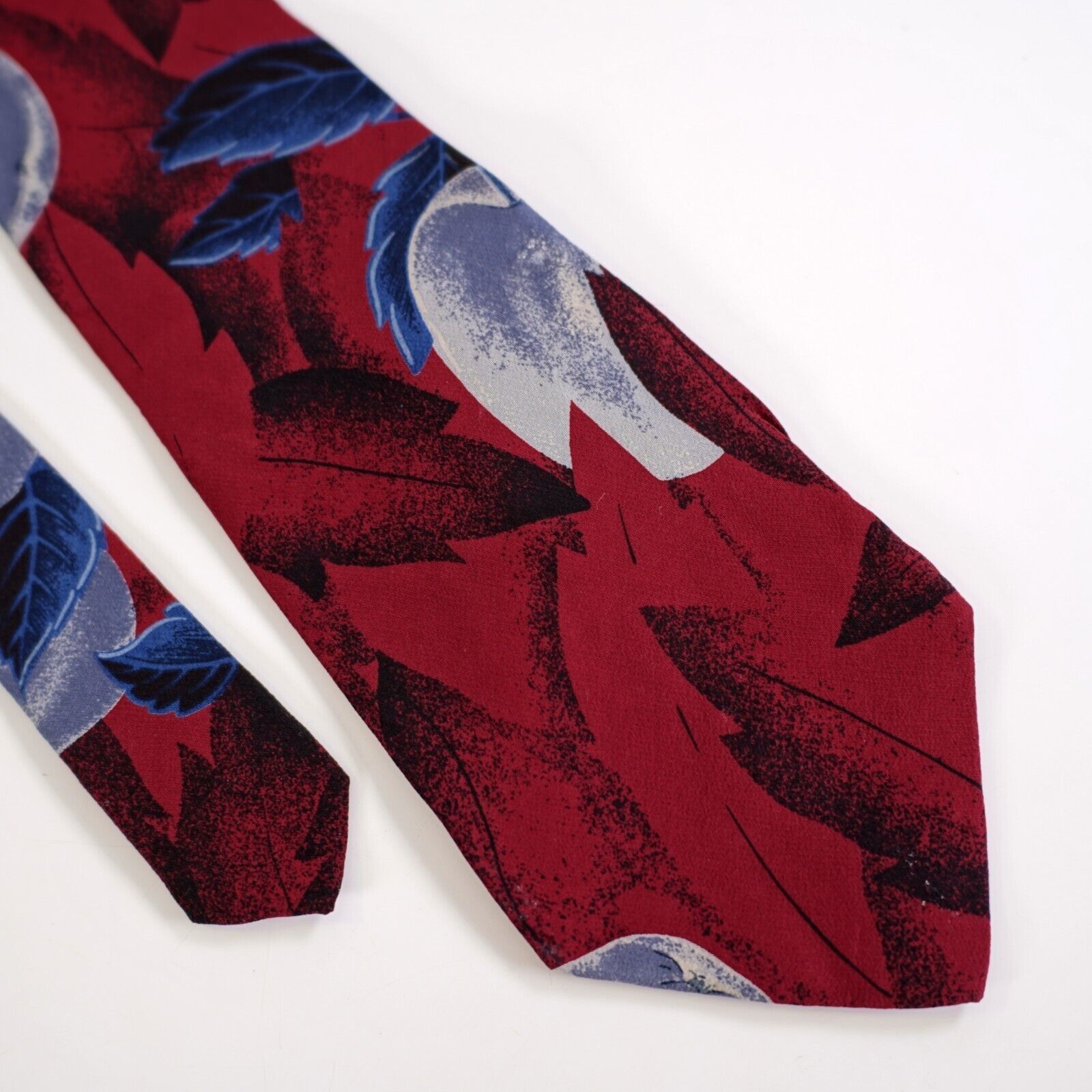 Carlo Palazzi Carlo Palazzi Red Italy Abstract Floral Print Short Silk Tie Size ONE SIZE - 1 Thumbnail