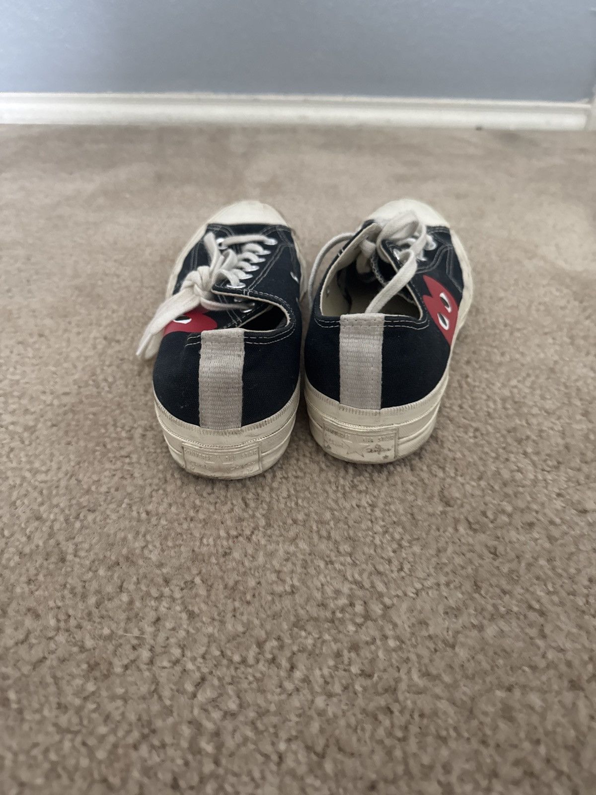 Comme des Garcons PLAY USED Black CDG lowtop heart sneakers Size US 9 / IT 39 - 4 Thumbnail