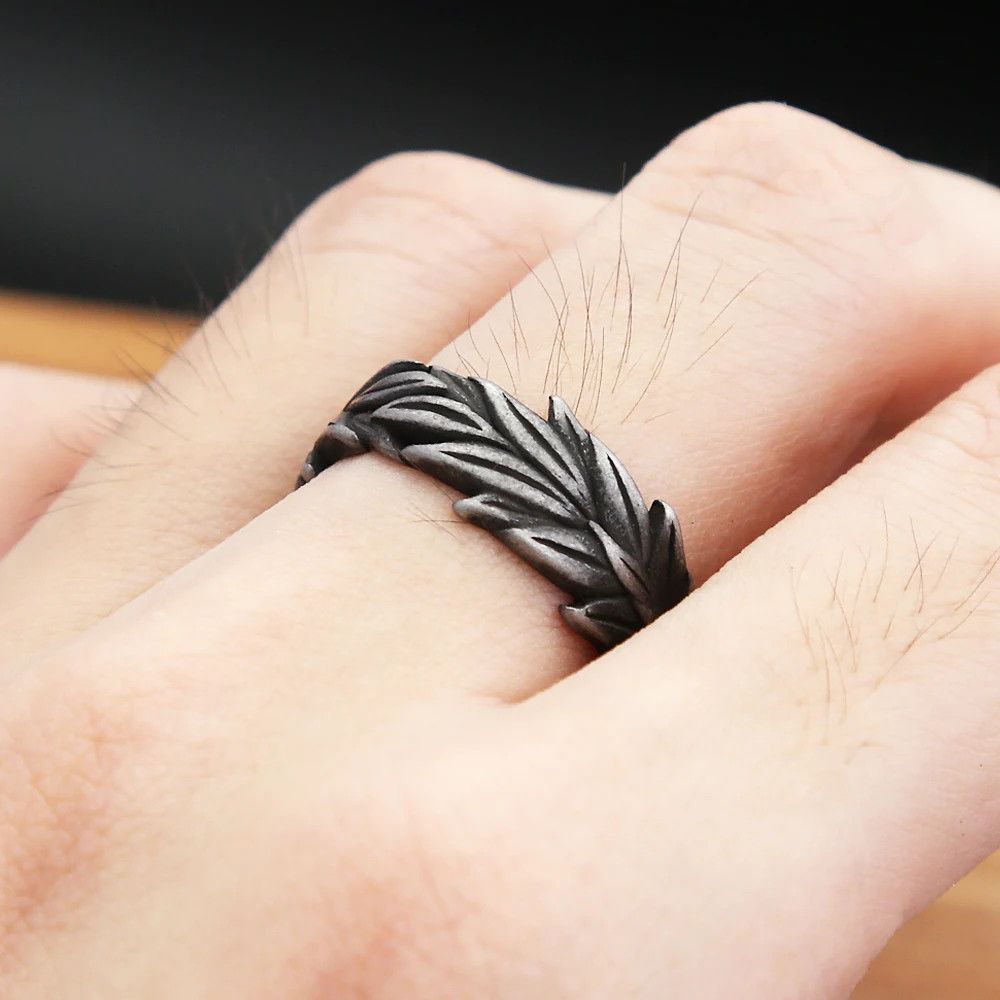 Japanese Brand × Jewelry × Vintage Vintage Creative Black Ears of Wheat Ring Size ONE SIZE - 6 Thumbnail