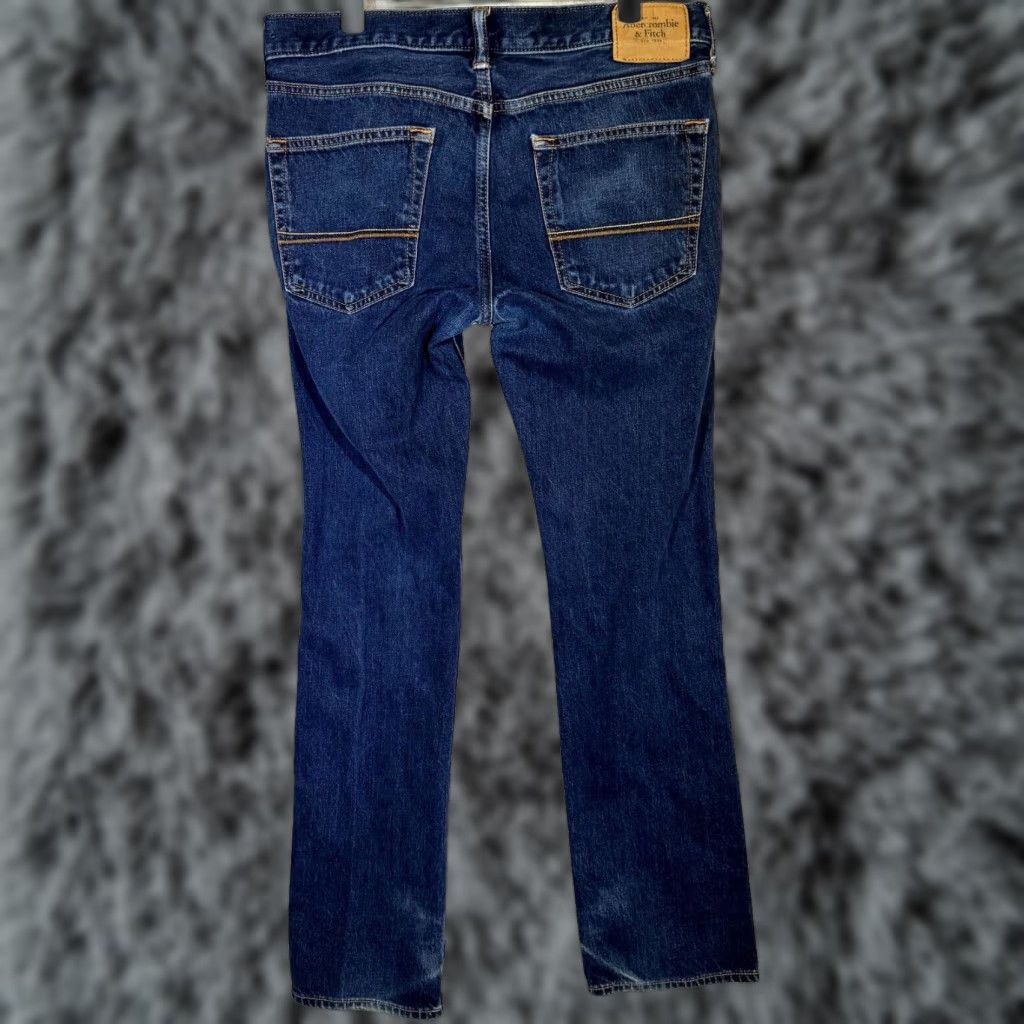 Abercrombie & Fitch Abercrombie & Fitch Jeans Men 33x32 Blue Denim Mid-Rise Straight Leg Casual Modern 5-Pocket Mens Size US 33 - 1 Thumbnail