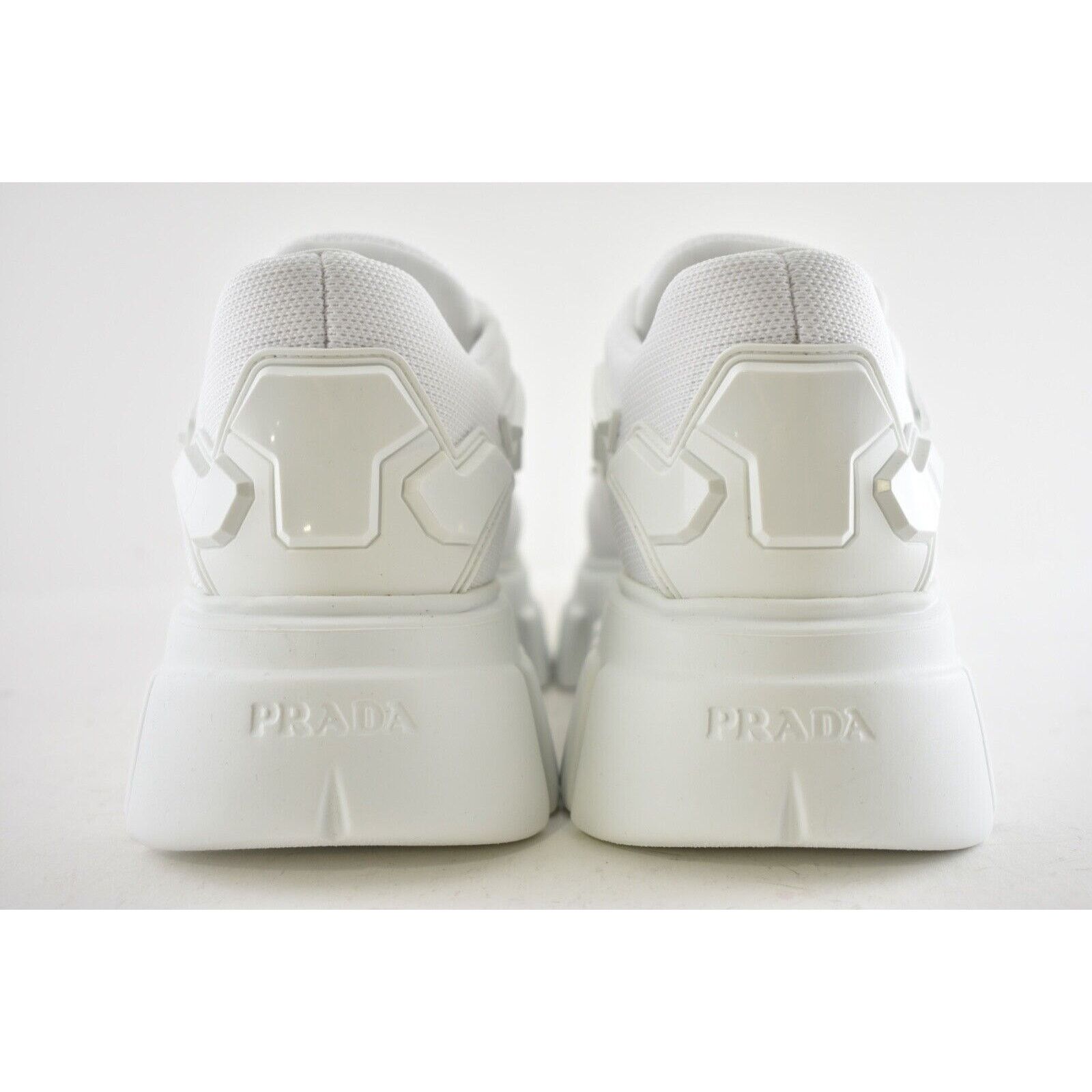 Prada Prada Monolith Sole White Platform Flat Low Sneaker 38.5 Size US 8.5 / IT 38.5 - 11 Thumbnail