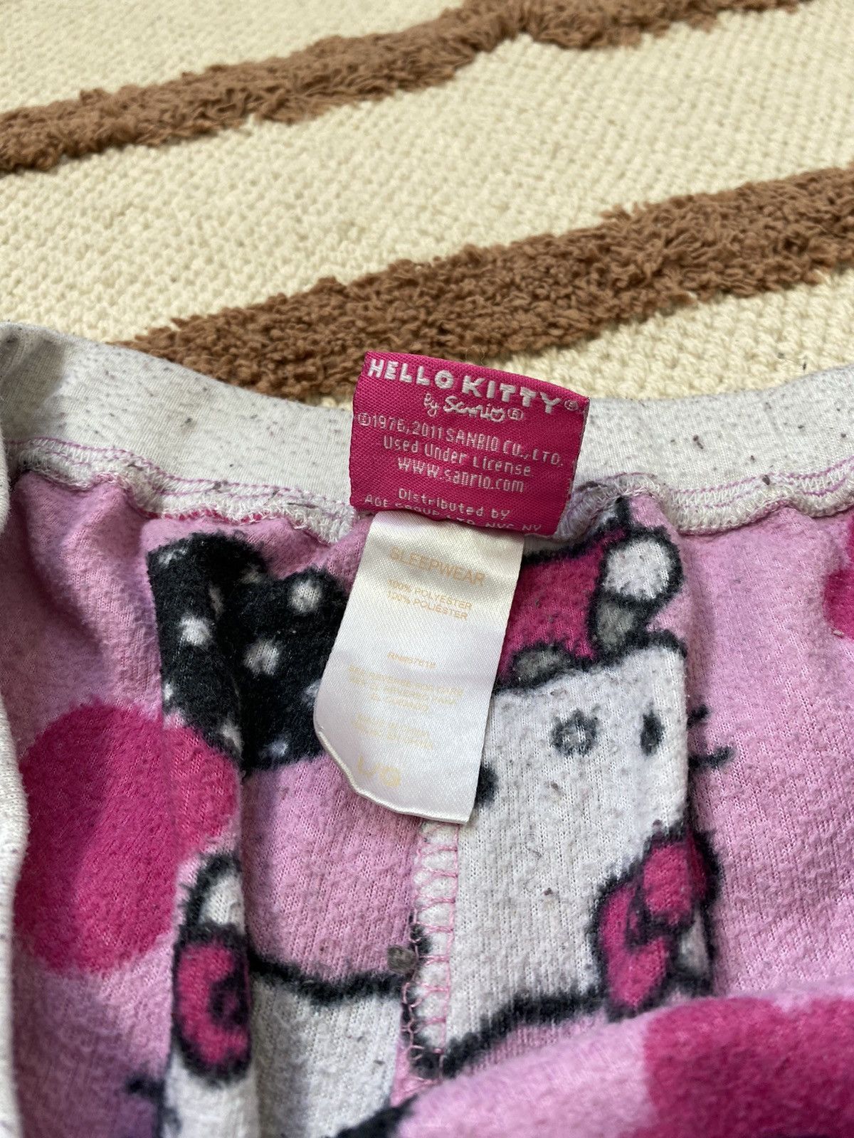 Cartoon Network CUTE HELLO KITTY PAJAMA PANTS Size 26" / US 2 / IT 38 - 3 Thumbnail
