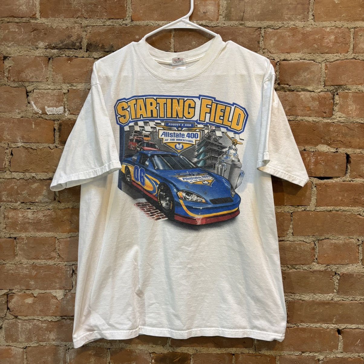 NASCAR $80 2006 Allstate 400 NASCAR Big Print Racing Tshirt Size US L / EU 52-54 / 3 - 1 Thumbnail