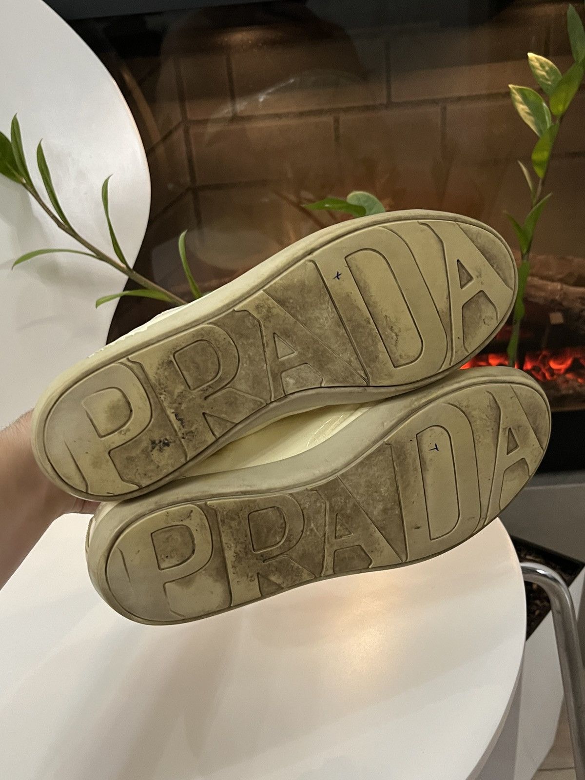 Prada 🔥00's Prada Americas Cup Painted Thrashed Vintage Sneakers Size US 6.5 / EU 39-40 - 15 Thumbnail