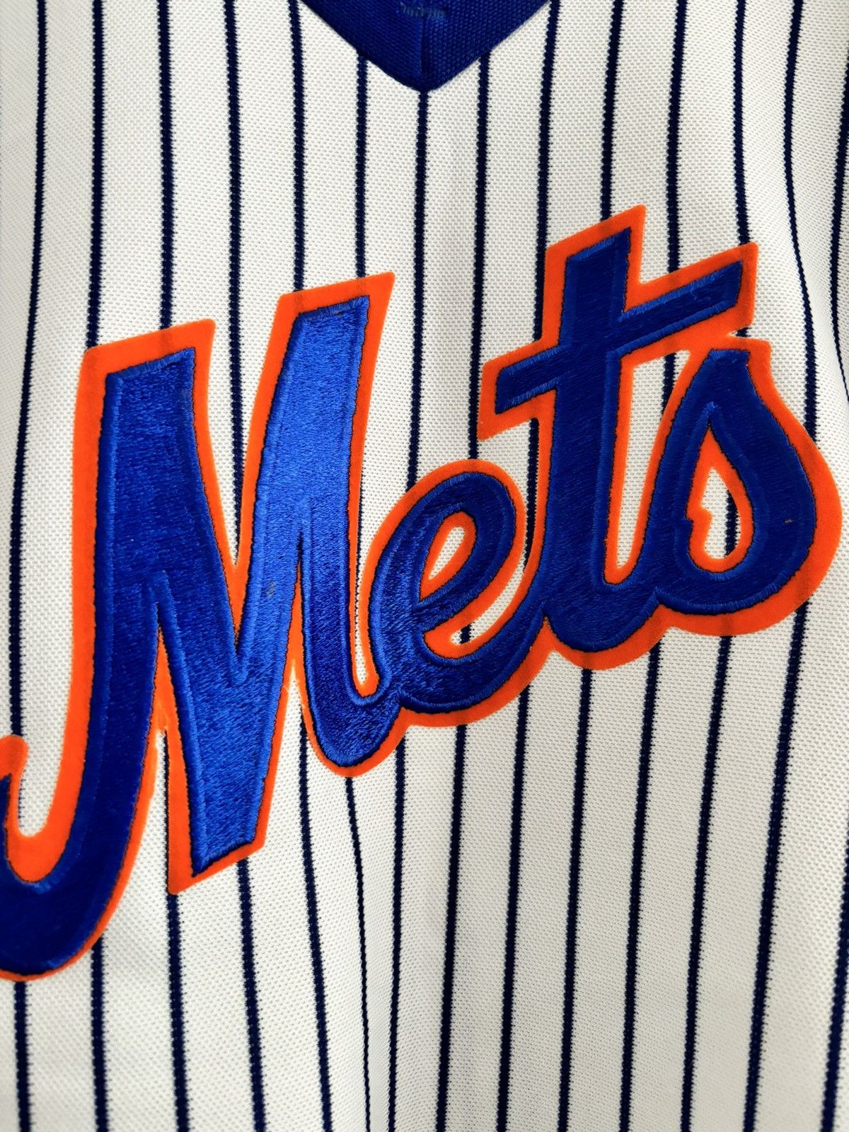 MLB Vintage New York Mets 90s Pinstripe Jersey Size US M / EU 48-50 / 2 - 2 Thumbnail