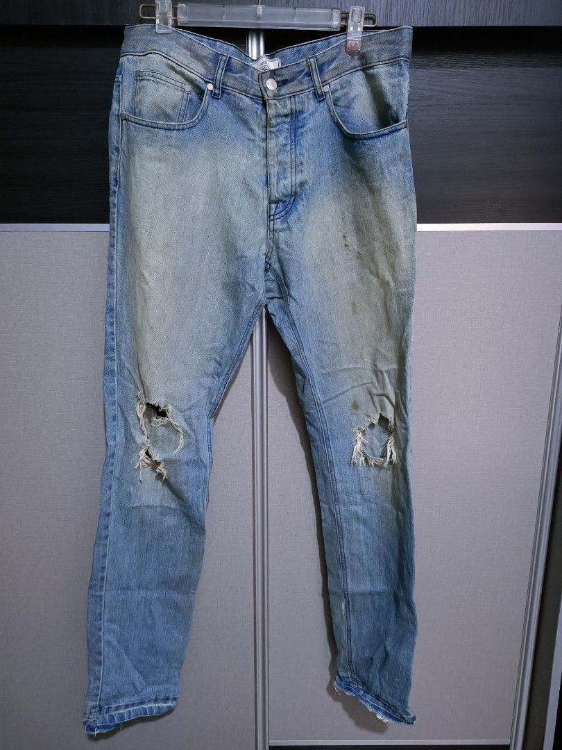 Ami Alexandre Mattiussi Distressed Slim Jeans