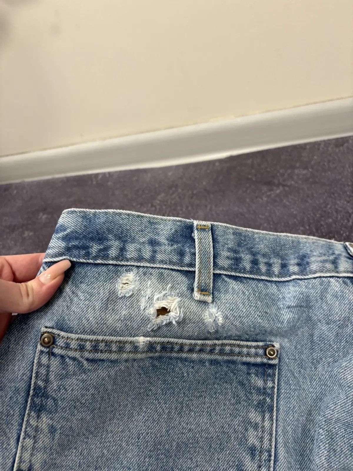 Carhartt × Vintage Vintage Carhartt Double Knee Denim Faded Hype Baggy Jeans Size US 38 / EU 54 - 11 Thumbnail