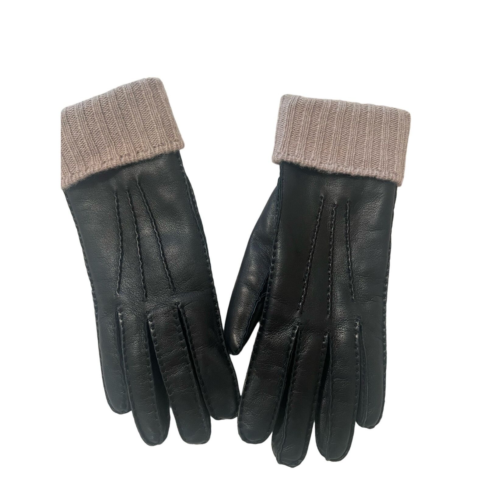 Hermes HERMES - Authentic Vintage Leather & Cashmere gloves Size ONE SIZE - 1 Thumbnail