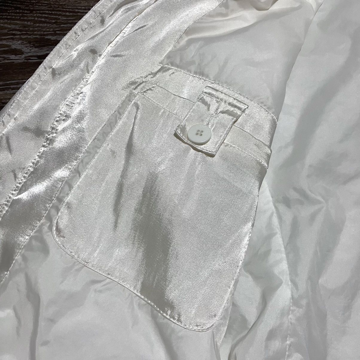 Emporio Armani Archive EMPORIO ARMANI Iridescent Silk/Rayon Manouter Jacket Size US M / EU 48-50 / 2 - 11 Thumbnail