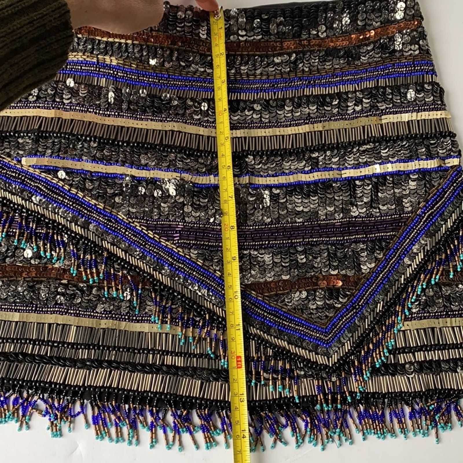 Parker PARKER Corsica Geometric Beaded Fringe Skirt Size 0 Size 25" / US 0 / IT 36 - 13 Thumbnail