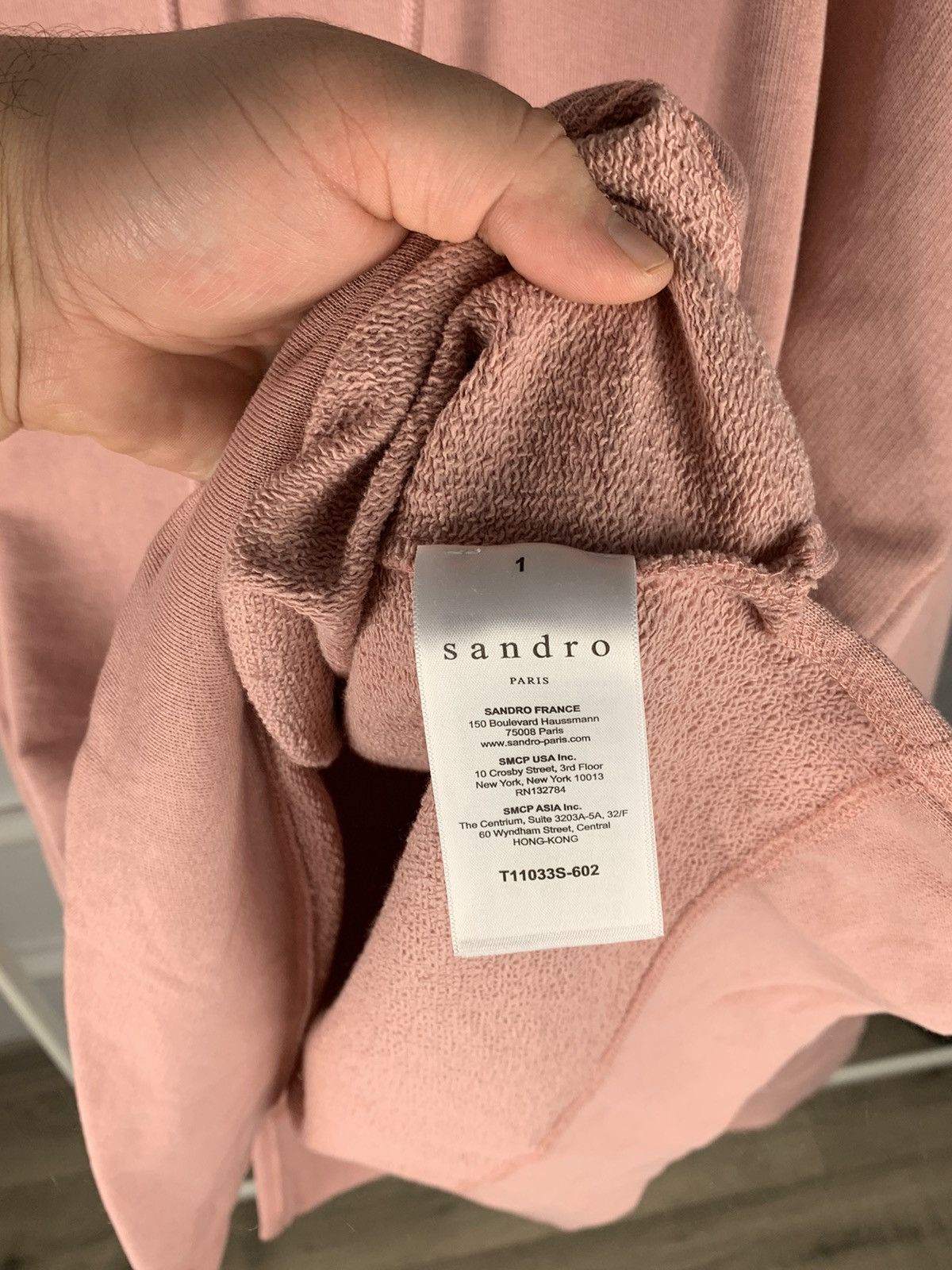 Sandro Sandro Pink Hoodie Oversized Hoodie Sandro Cotton L Size Size L / US 10 / IT 46 - 8 Thumbnail
