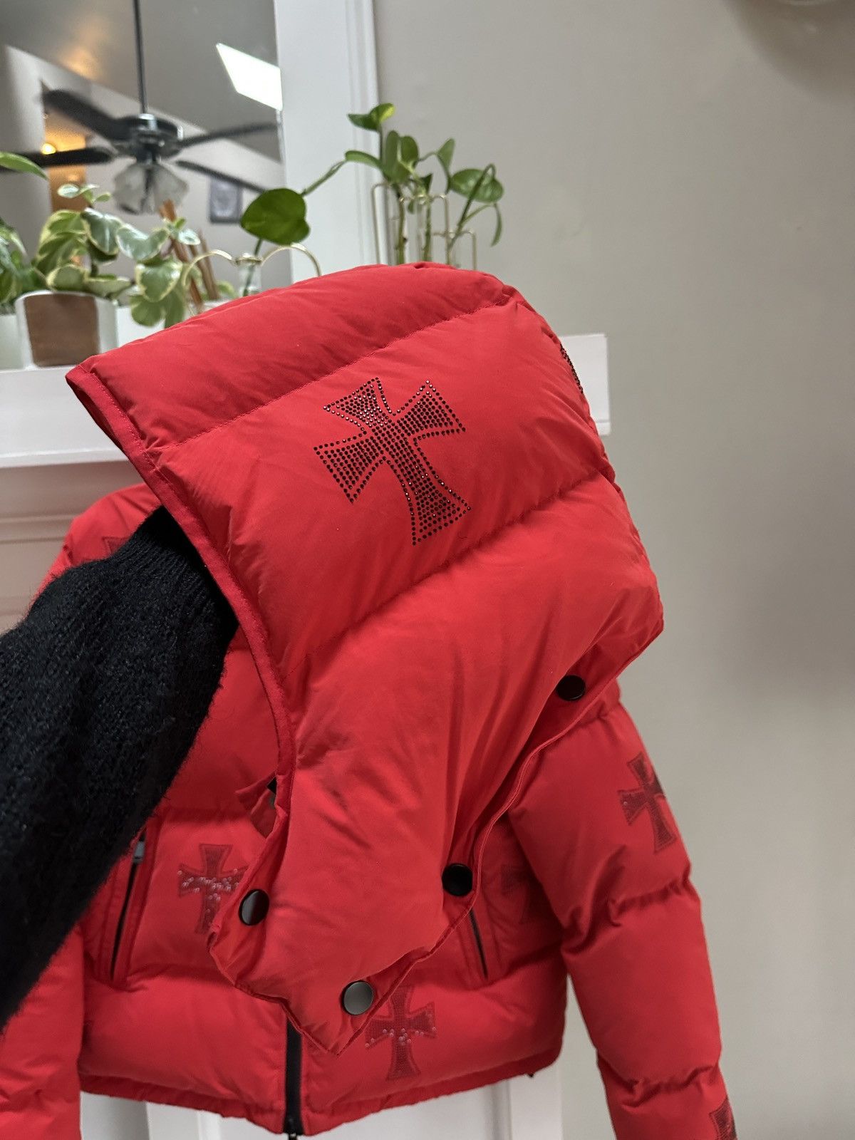 Unknown London Rhinestone Red Puffer Jacket Size US S / EU 44-46 / 1 - 14 Thumbnail