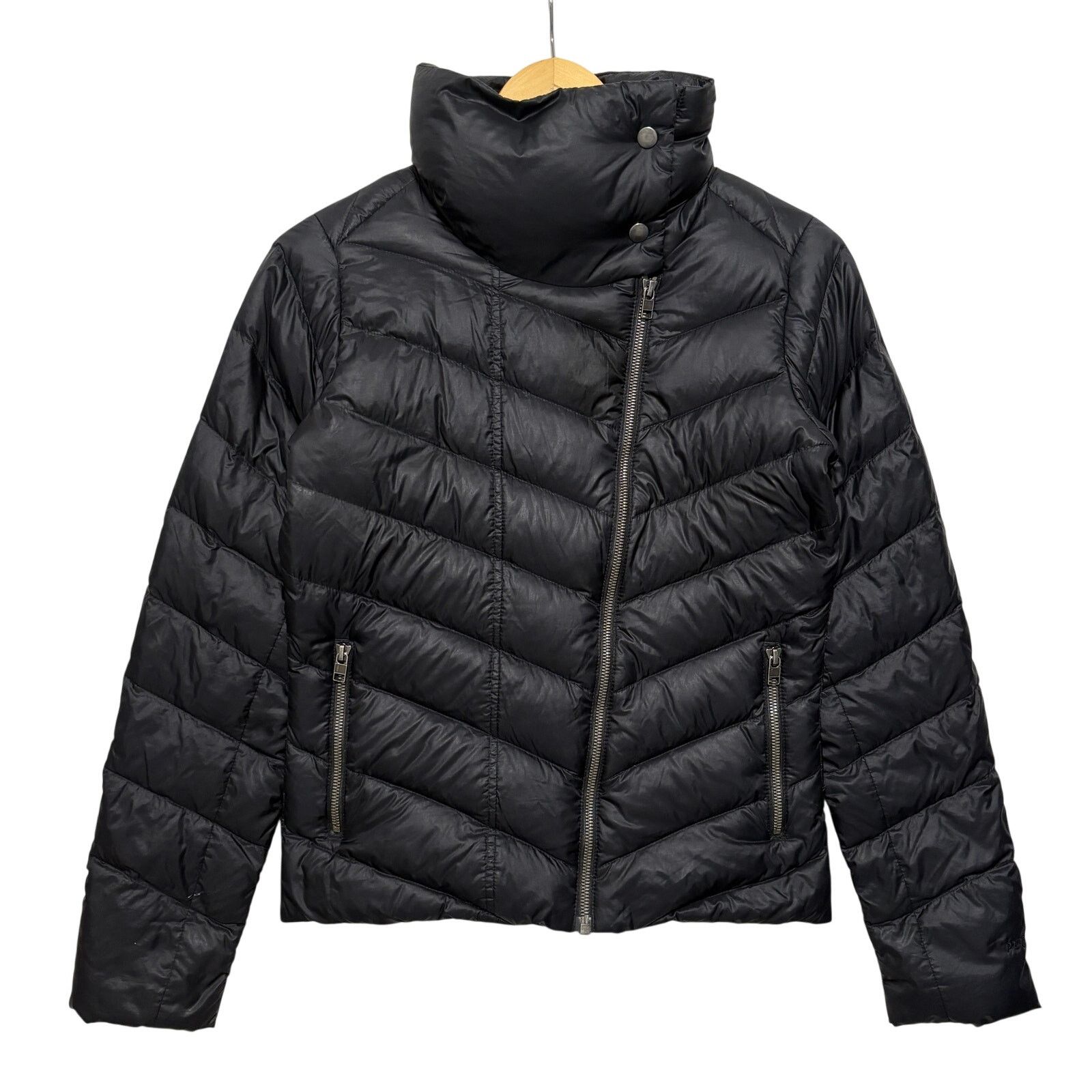 Women's Patagonia Full Zip Snap Prow Puffer Jacket Black XS
