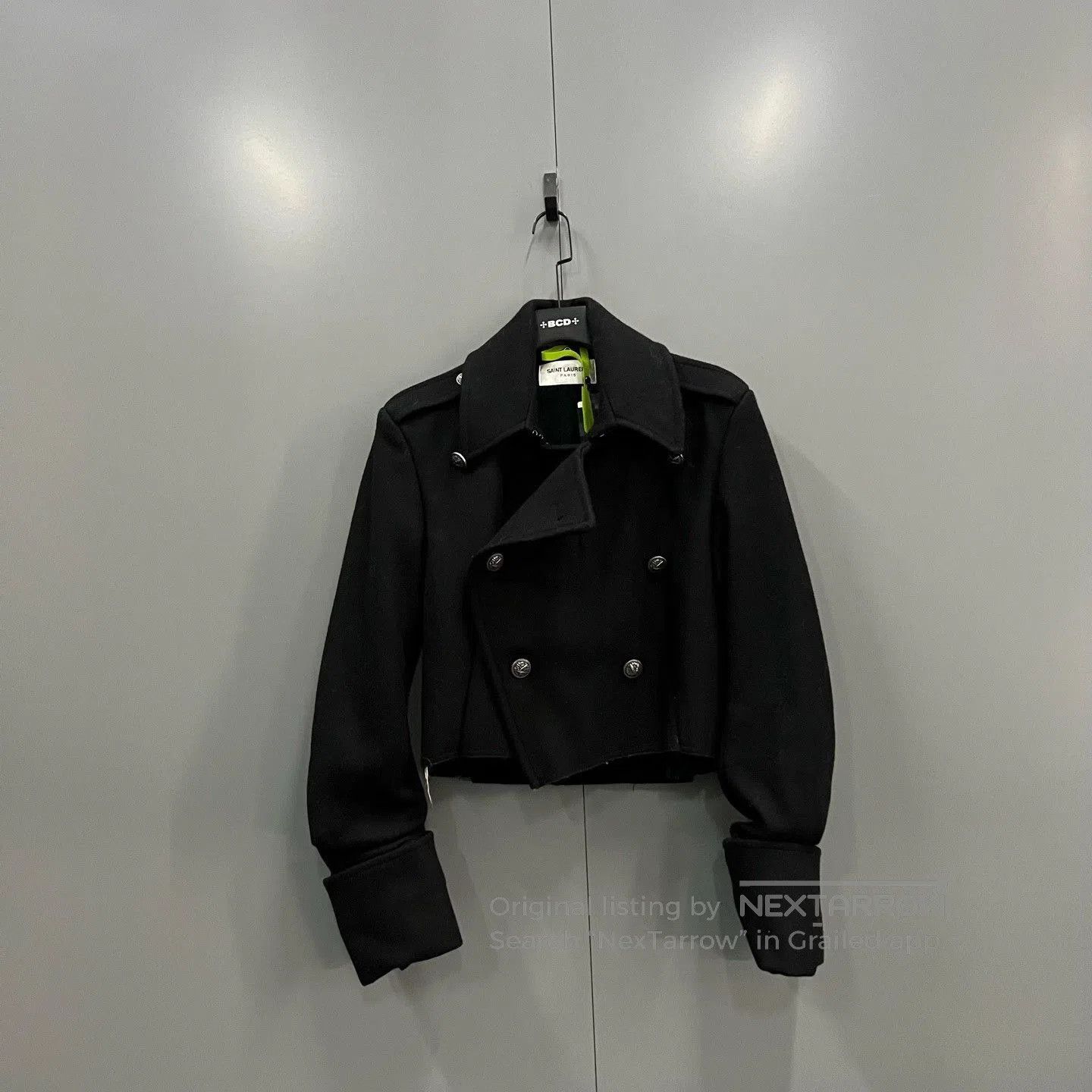 Saint Laurent Paris Saint Laurent Black Cropped Jacket. Size XS / US 0-2 / IT 36-38 - 1 Thumbnail