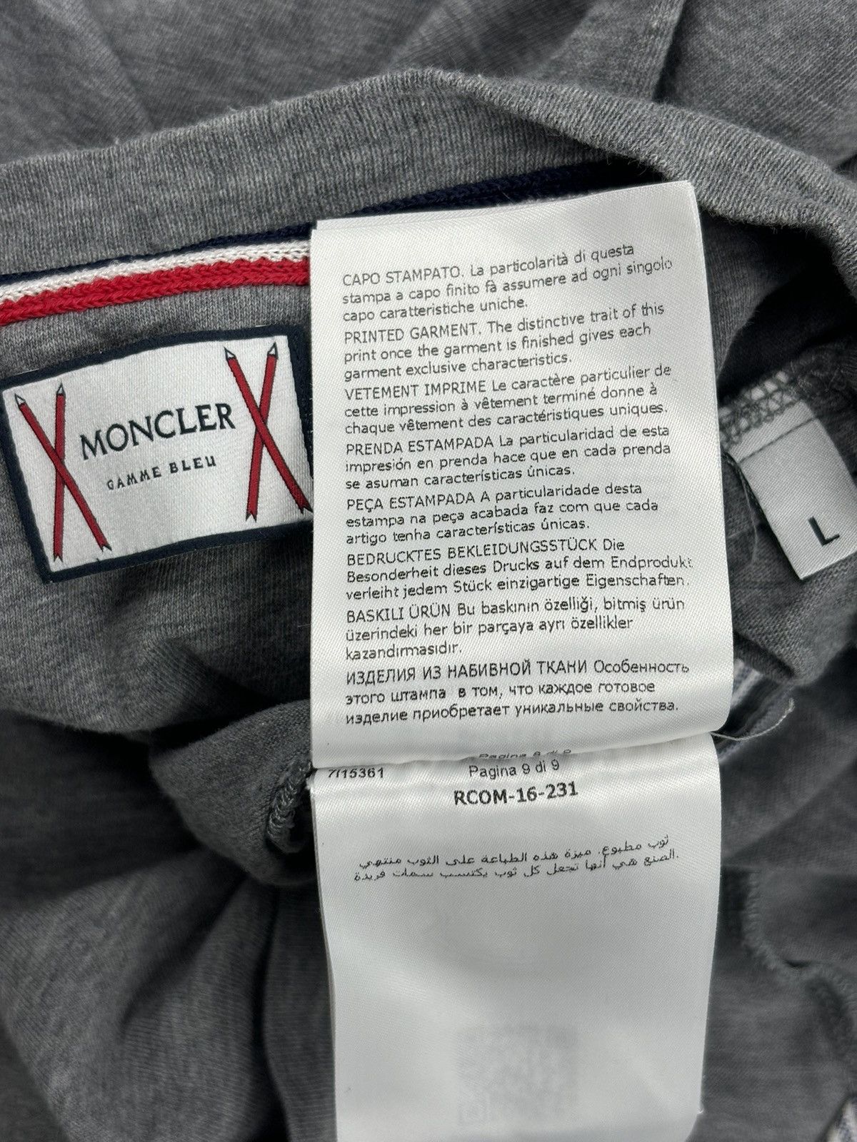 Moncler Gamme Bleu THOM BROWNE GAMME BLEU MAGLIA Big Patch Gray Italy Short Sleeve T-Shirt Size US M / EU 48-50 / 2 - 21 Thumbnail