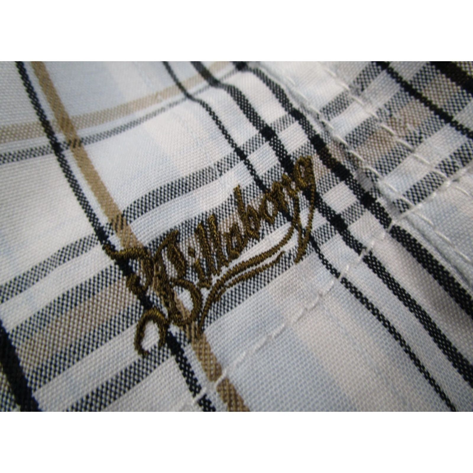 Billabong VINTAGE Billabong Mens Shorts 38 White Plaid Walk Chino Embroidered Baggy Retro 90s Mens Size US 38 / EU 54 - 3 Thumbnail