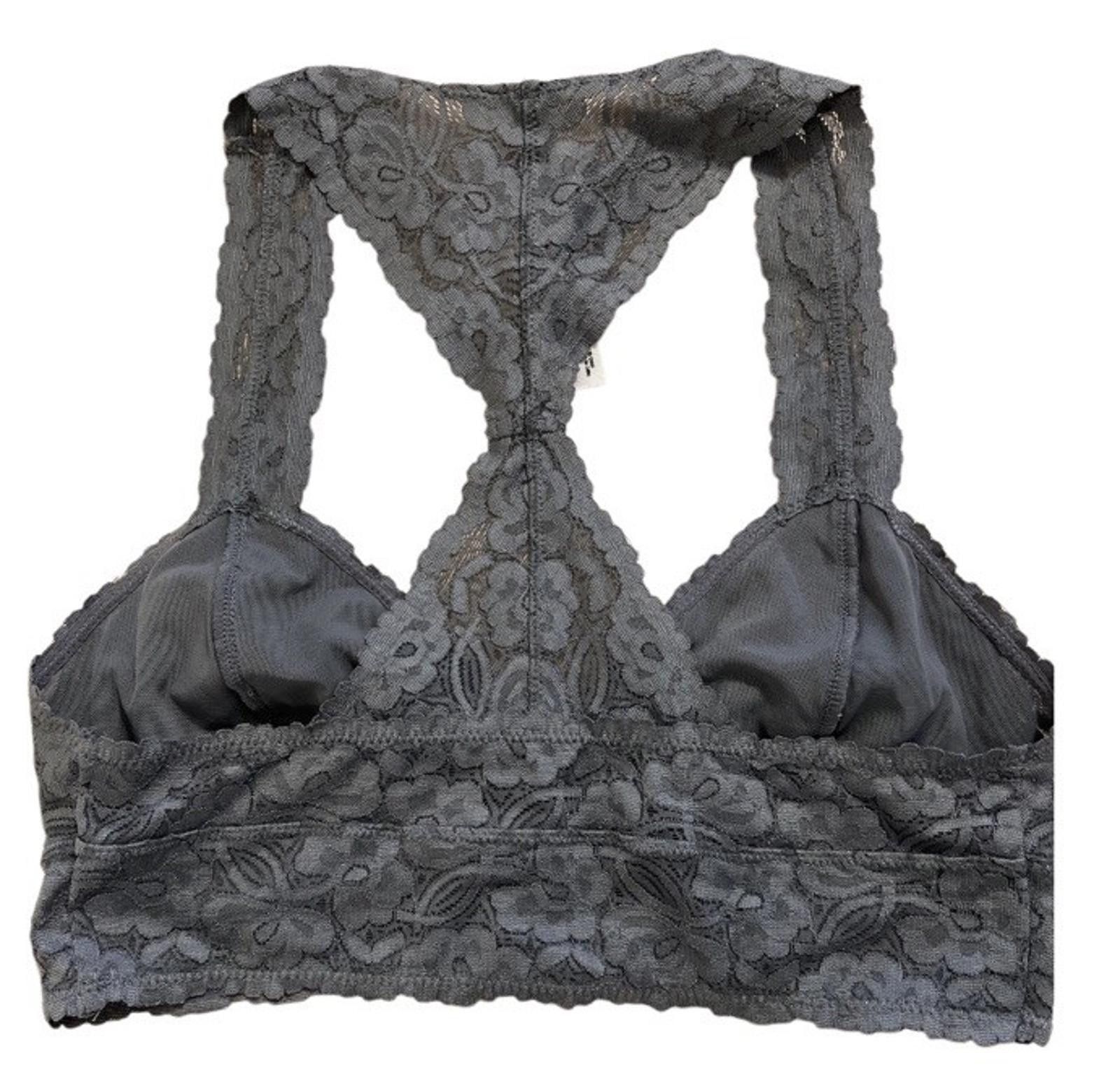 Free People Free People GRAY LACE Racerback Bra PULLOVER MED Size ONE SIZE - 2 Thumbnail