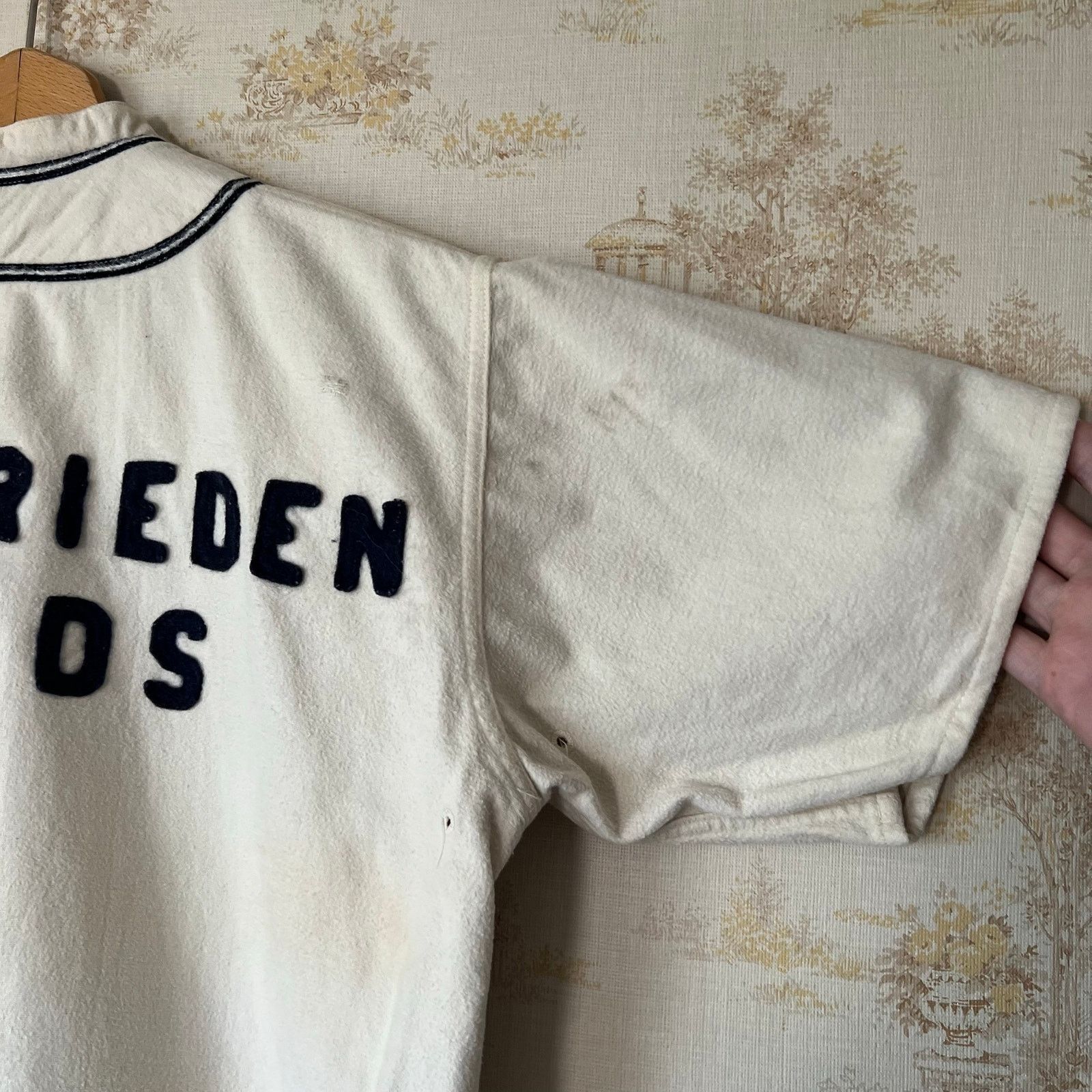 Vintage 1940s Inderrieden Foods Baseball Jersey | Pepperell | Size M Size US M / EU 48-50 / 2 - 16 Thumbnail