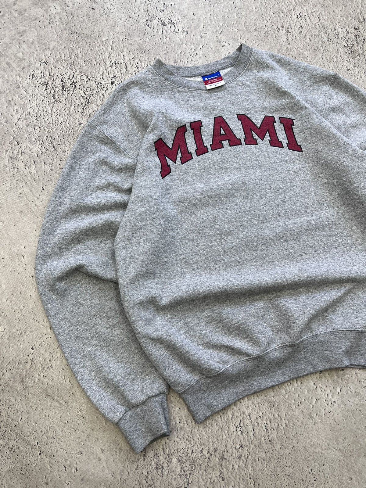Champion × Vintage Vintage 80's MIAMI CHAMPION Reverse Weave USA Streetwear Size US M / EU 48-50 / 2 - 2 Thumbnail