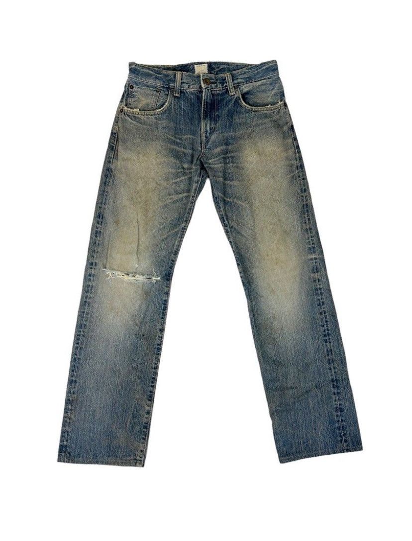 Edwin × Japanese Brand × Vintage Vintage Disstresed Seldvage Edwin Lot 505 Made in Japan Size US 32 / EU 48 - 1 Thumbnail