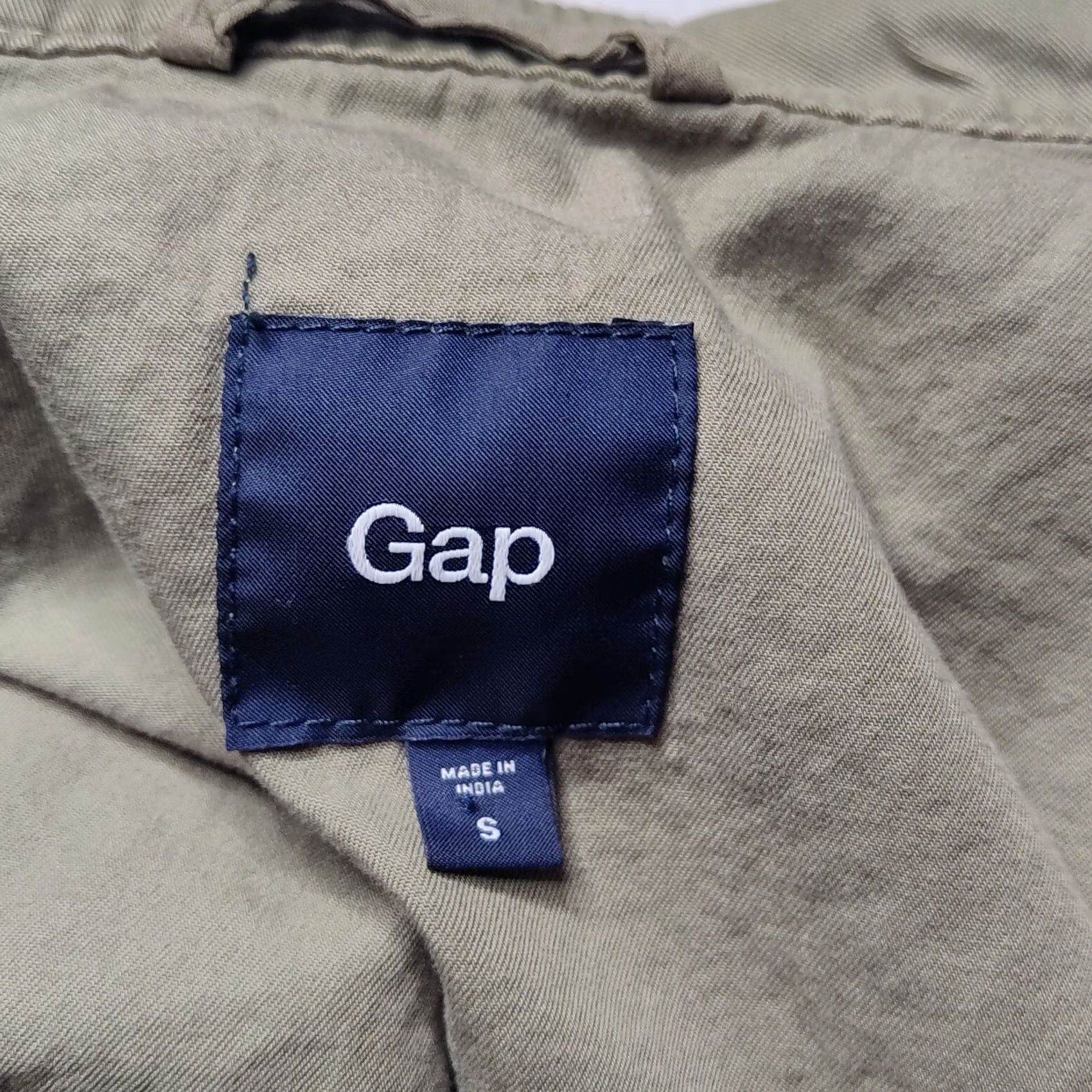 Gap GAP Women Small Olive Drab 100% Cotton Long Sleeve Utility Jacket, Regular Fit, Solid, Full Zip, Pockets, All Seasons, Casual, Green, Jacket, Women Size S / US 4 / IT 40 - 6 Thumbnail