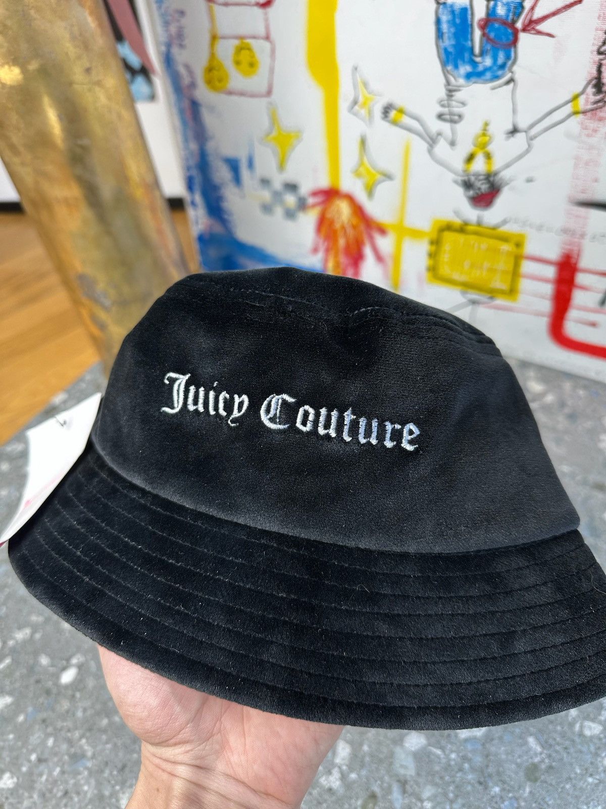 Juicy Couture Juicy Couture Bucket Hat Cap Crown Terry Cloth JC y2k Size ONE SIZE - 4 Thumbnail