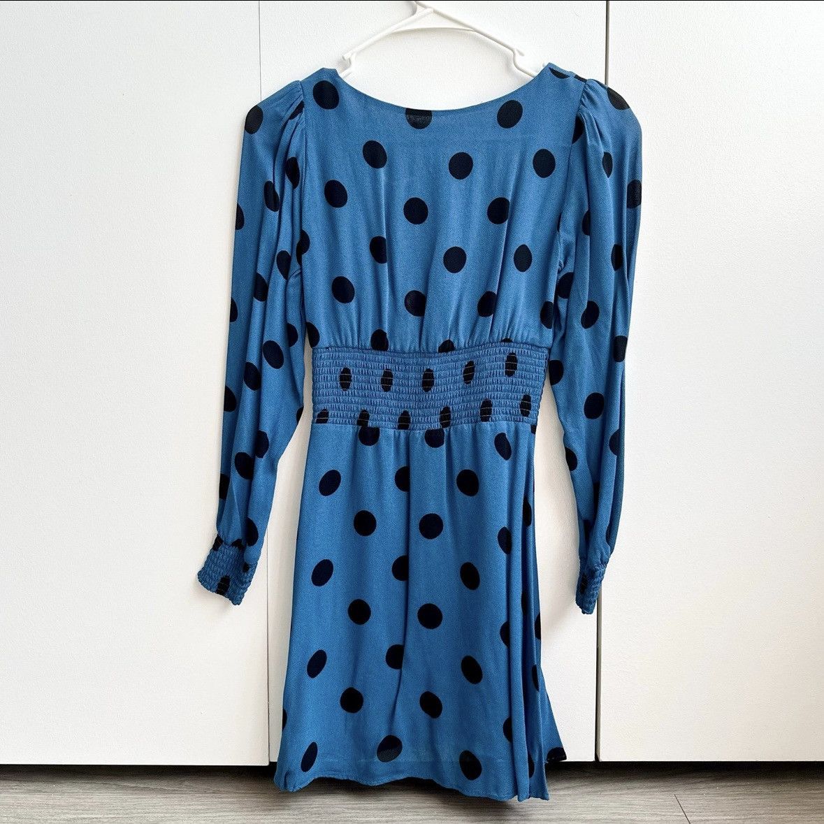 Reformation Reformation Alani Shirred Polka-Dot Georgette Mini Dress Size XS / US 0-2 / IT 36-38 - 9 Thumbnail