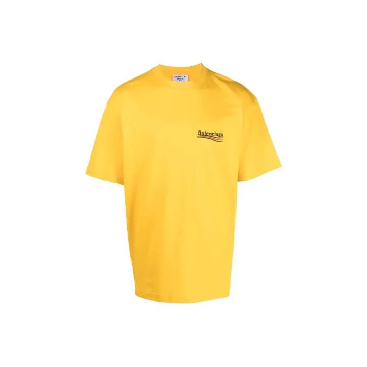 Balenciaga Balenciaga Logo Yellow Short Sleeve T-shirt Size US S / EU 44-46 / 1 - 1 Thumbnail