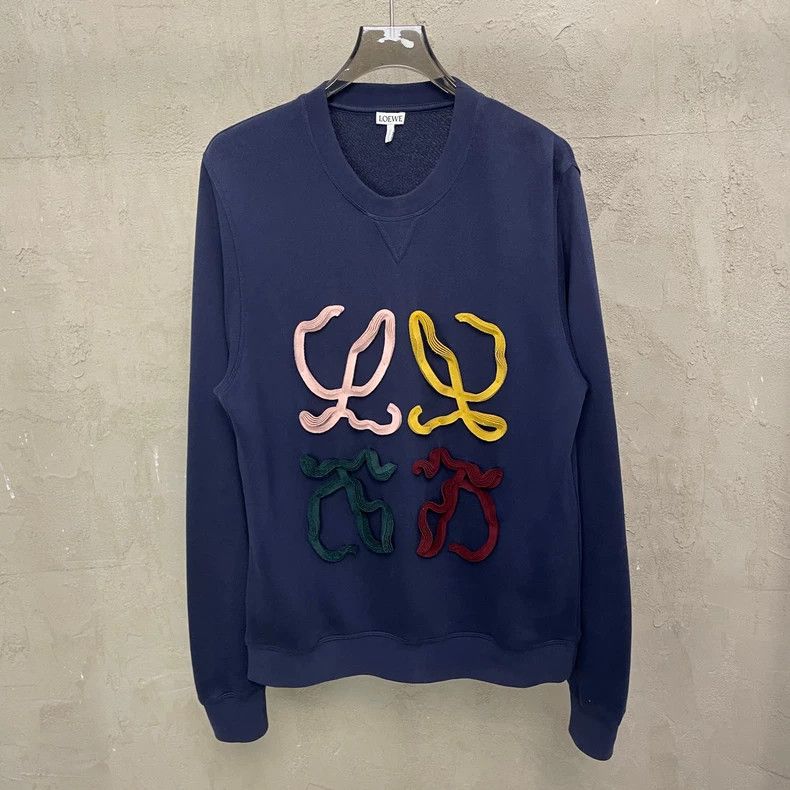 Other LOEWE Cang Qing color bar patchwork large Logo round colla Size S / US 4 / IT 40 - 1 Thumbnail