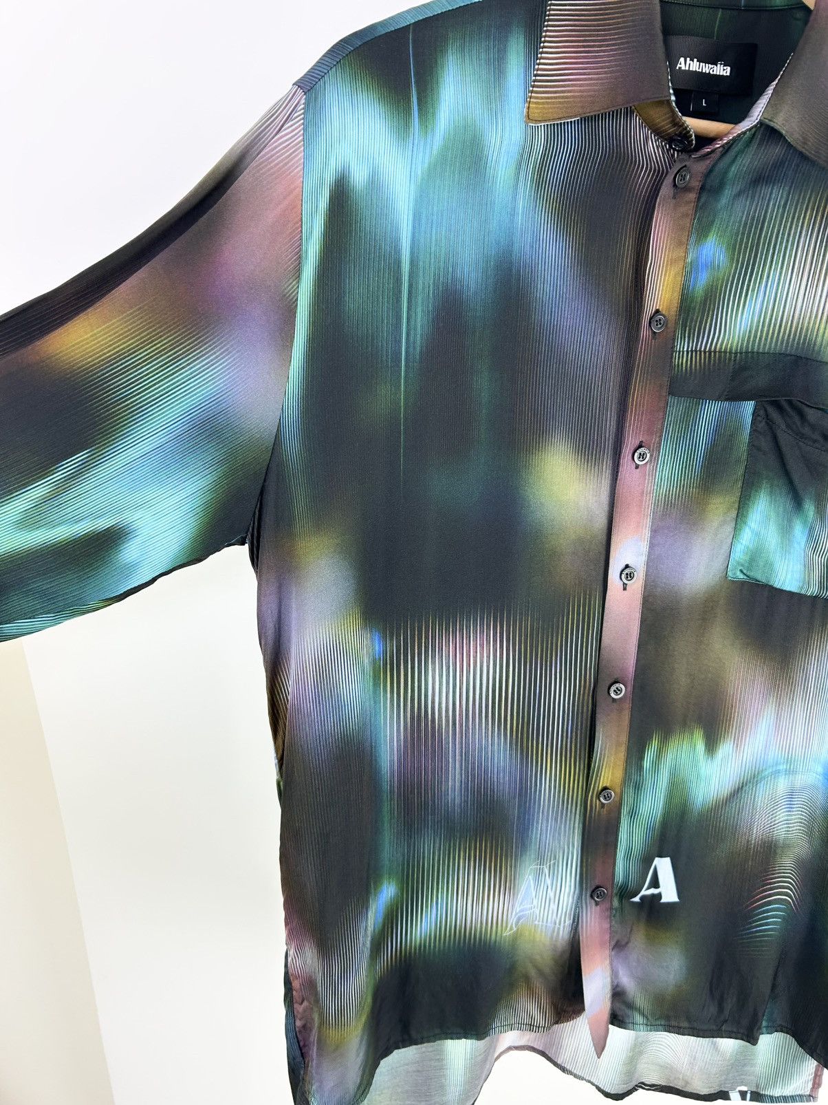 Ahluwalia Ahluwalia Buki Shirt Button Down Satin Blue Electric AW23 Size US L / EU 52-54 / 3 - 14 Thumbnail