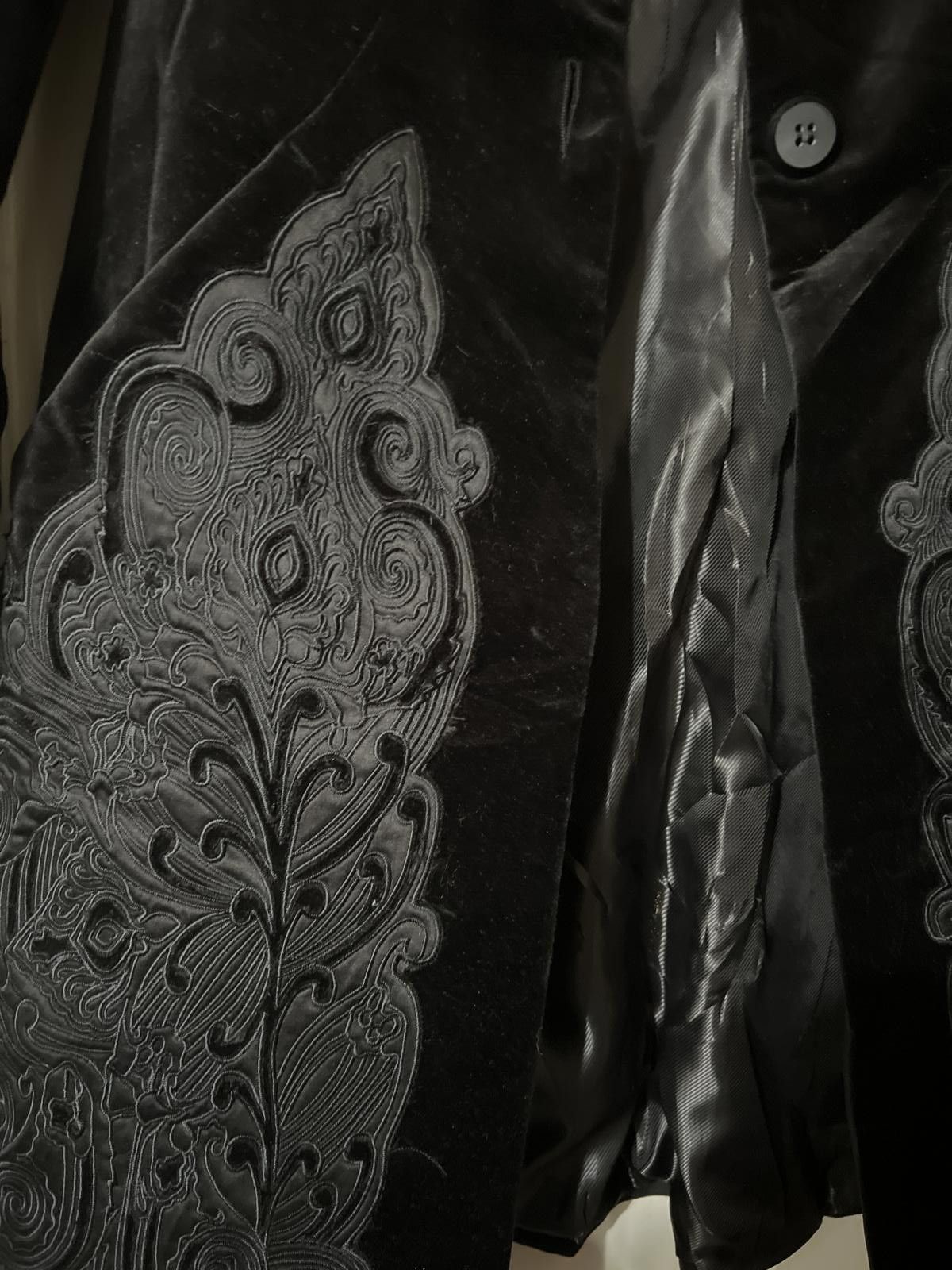 Mango Mango Moments Embroidered Velvet Coat S victorian goth lux Size S / US 4 / IT 40 - 6 Thumbnail