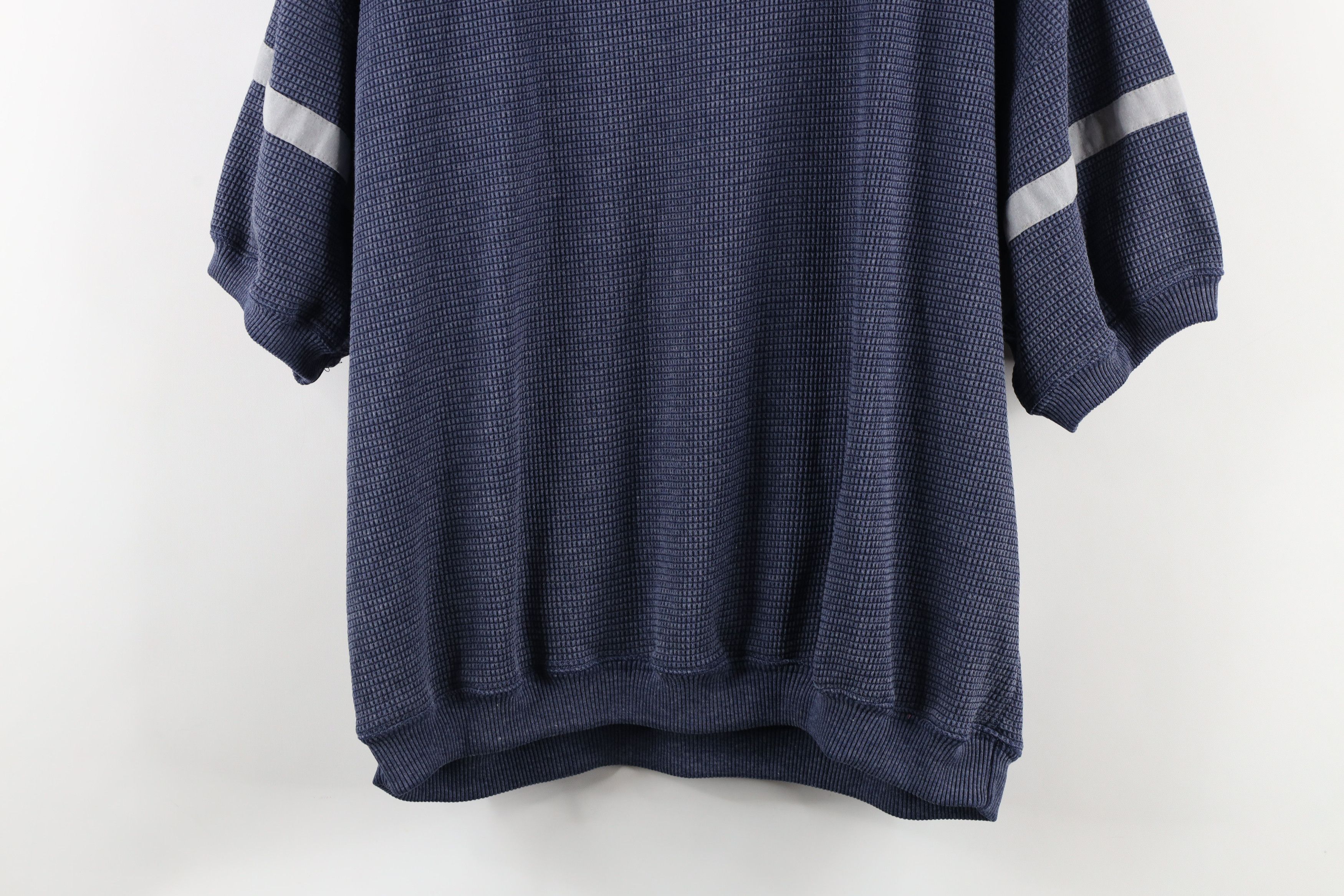 Vintage Vintage 90s Streetwear Thermal Waffle Knit Pullover Polo Size US XL / EU 56 / 4 - 8 Thumbnail