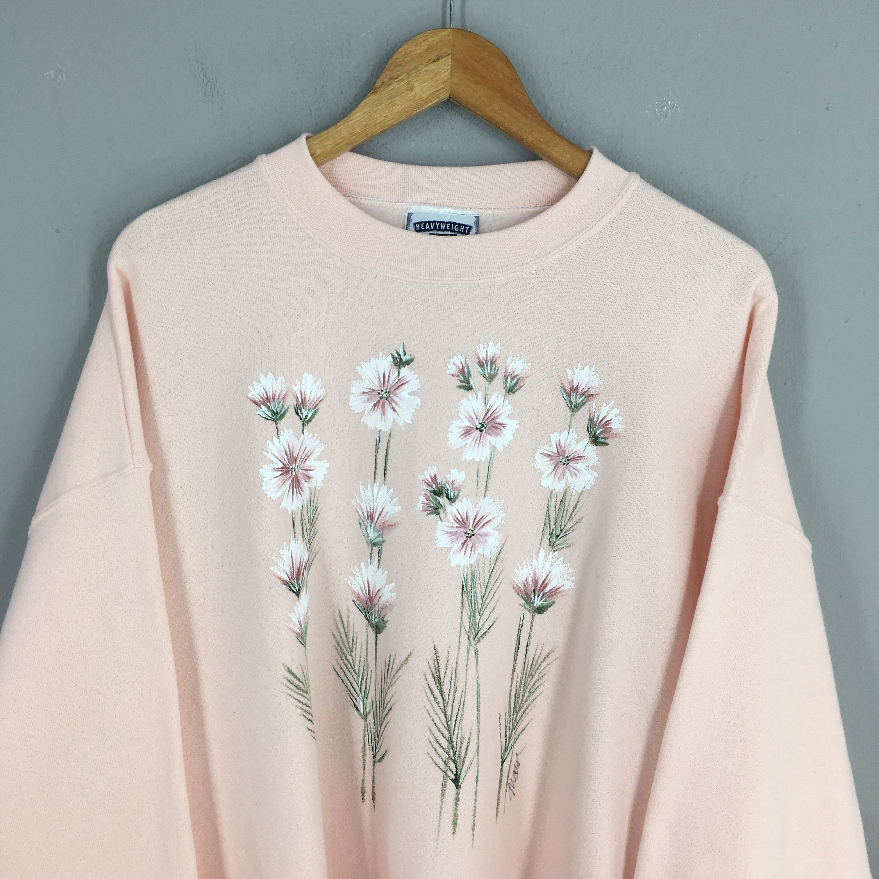 Lee Vintage 90s Pop Art Floral Aesthetic Sweatshirt XLarge Size US XL / EU 56 / 4 - 2 Thumbnail