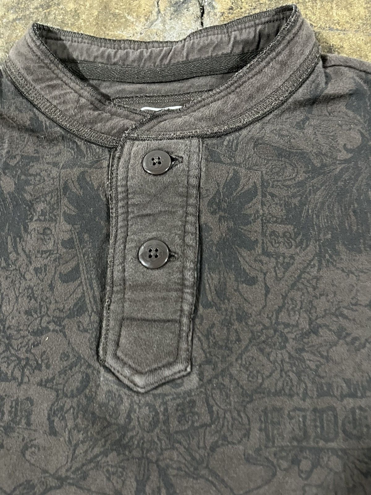 Affliction × Tapout × Vintage Crazy Y2K Affliction Style Grunge Skull Skater Longsleeve Size US S / EU 44-46 / 1 - 4 Thumbnail