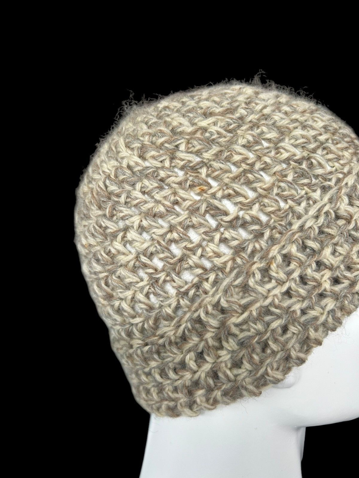 Japanese Brand × Kapital × Vintage Crochet Knitted Handmade hairy Beanie Hats ☠️☠️ Size ONE SIZE - 4 Thumbnail