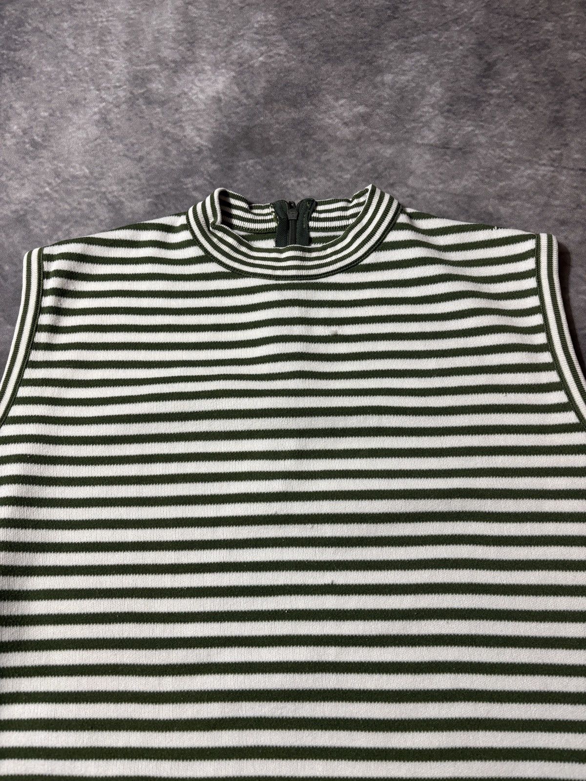 Vintage Handmade Vintage Sleeveless Sweater Striped Tank Top Zip 80s Size M / US 6-8 / IT 42-44 - 8 Thumbnail