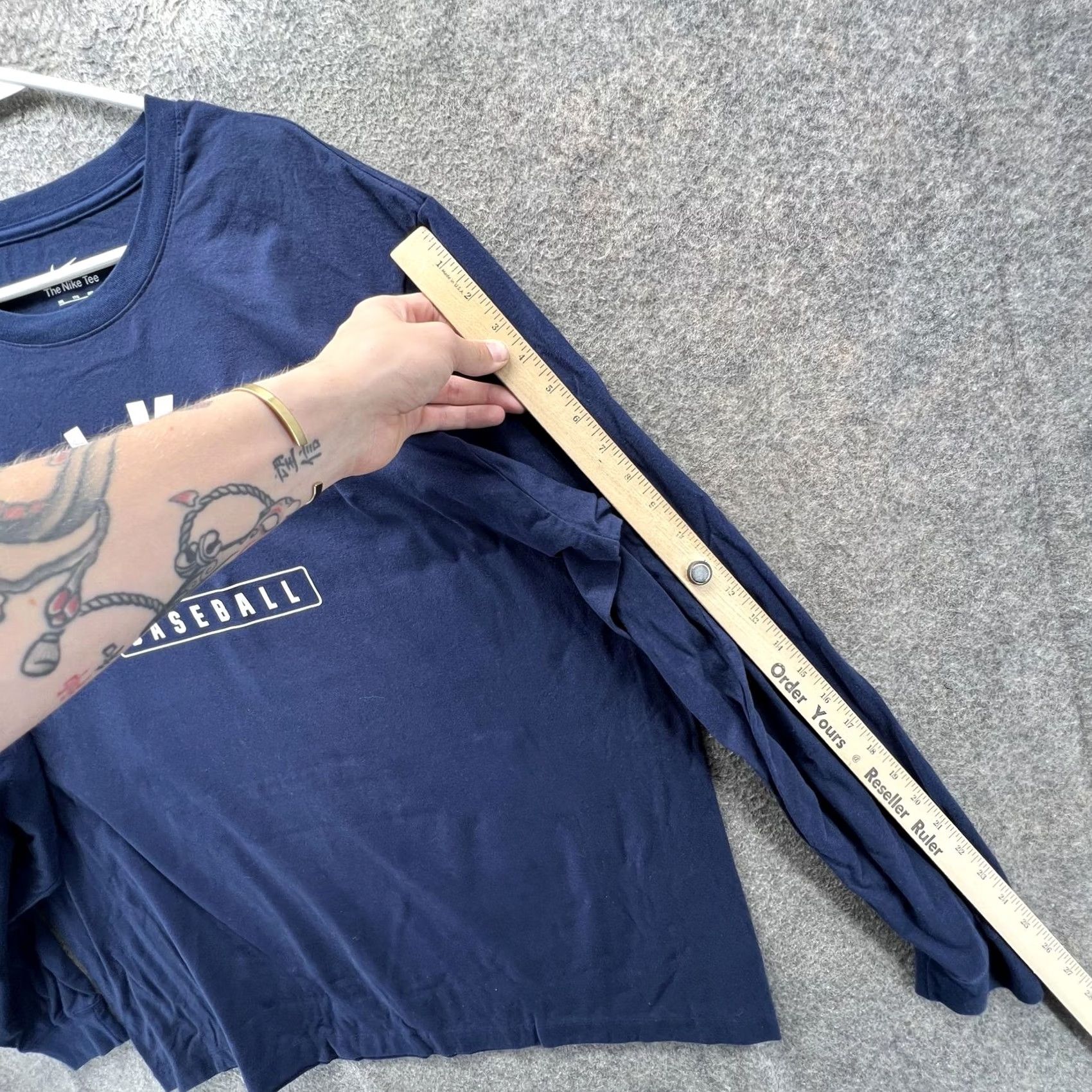 Nike Nike Shirt Mens 2XL Blue Baseball Logo Graphic Long Sleeve Tee Size US XXL / EU 58 / 5 - 2 Thumbnail