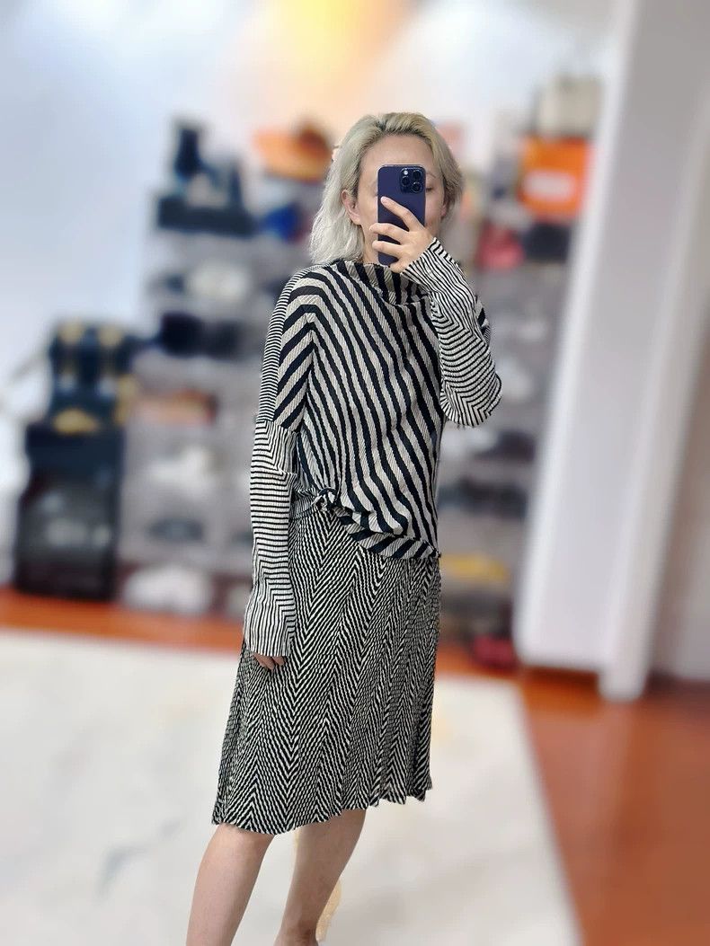 Issey Miyake Issey Miyake size:2 Grey main line willow long-sleeved shi Size M / US 6-8 / IT 42-44 - 3 Thumbnail