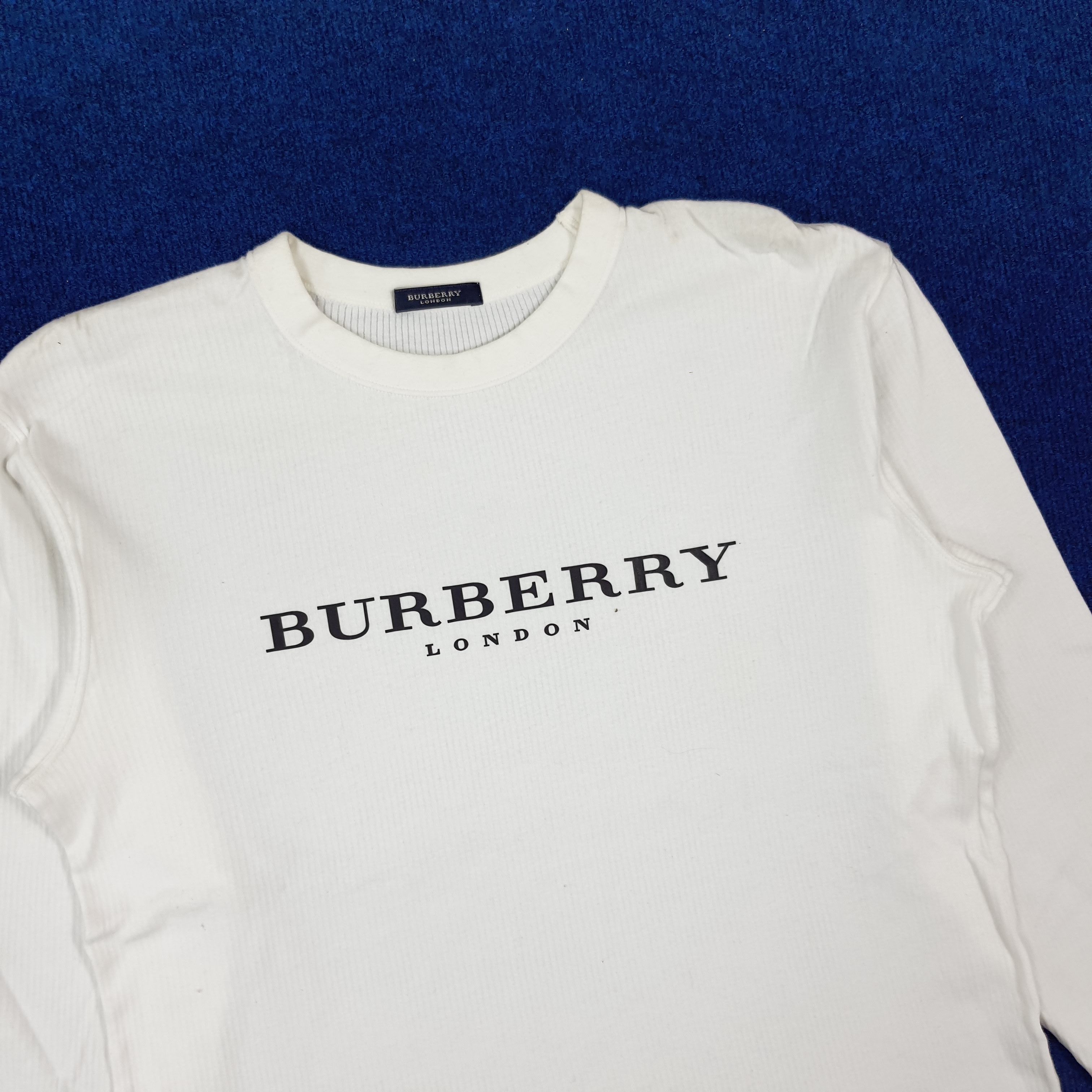 Burberry × Vintage Vintage Burberry London Corduroy Long Sleeve Tshirt Size US L / EU 52-54 / 3 - 2 Thumbnail