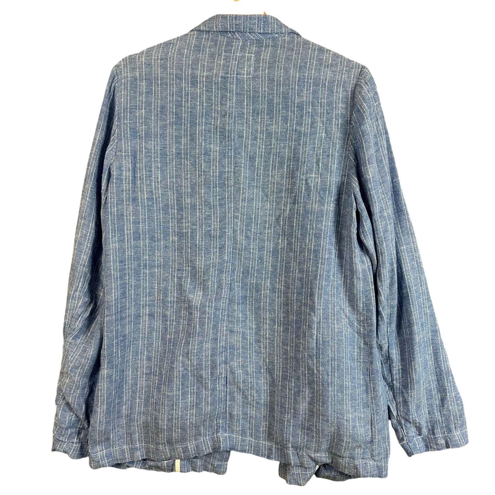 Old Navy Old Navy Linen Blazer Open Jacket Chambray Stripe S Size US S / EU 44-46 / 1 - 2 Thumbnail